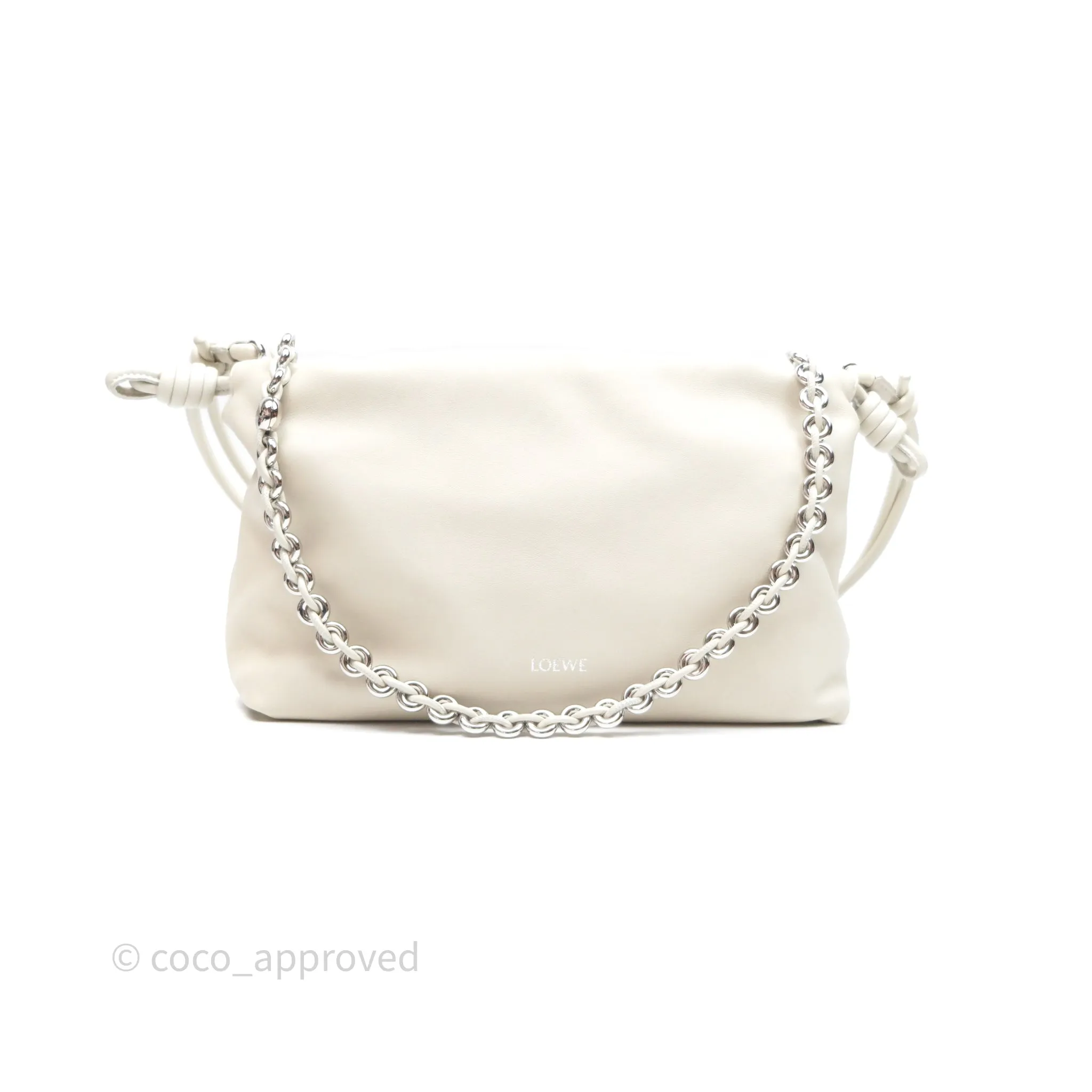 Loewe Medium Flamenco Purse in Mellow Nappa Lambskin Sea Salt