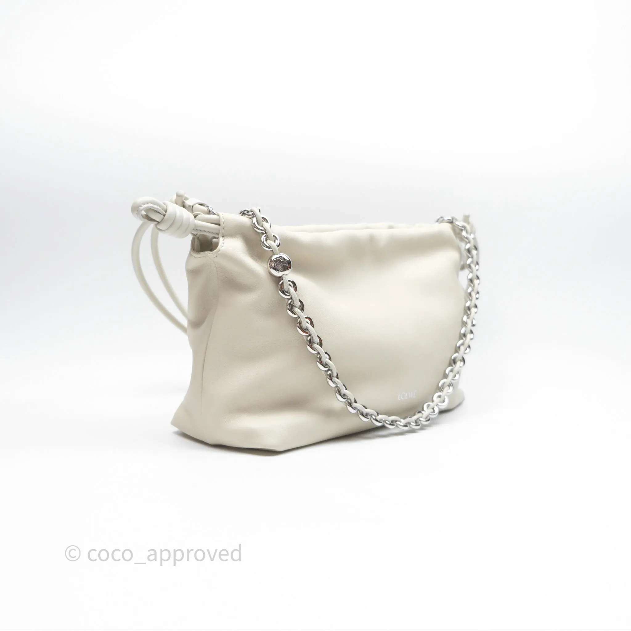 Loewe Medium Flamenco Purse in Mellow Nappa Lambskin Sea Salt
