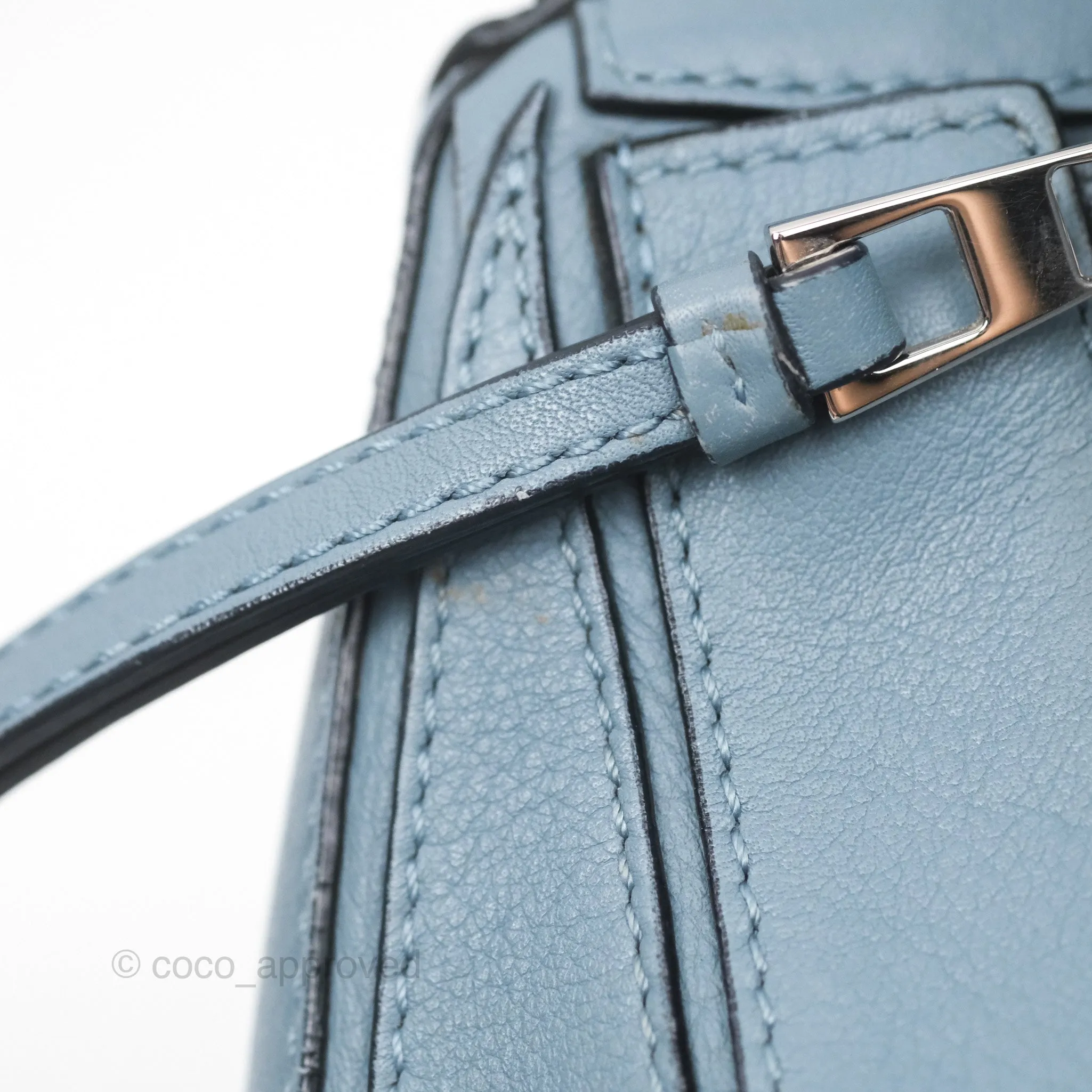 Loewe Medium Puzzle Bag Blue Calfskin Silver Hardware