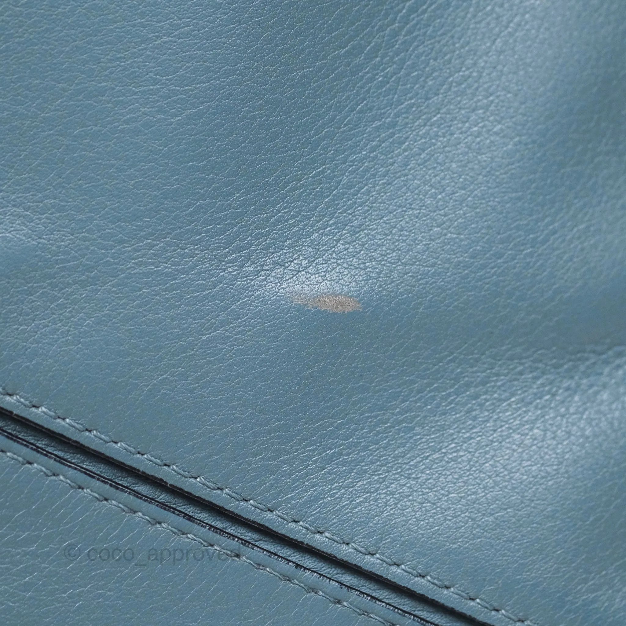 Loewe Medium Puzzle Bag Blue Calfskin Silver Hardware