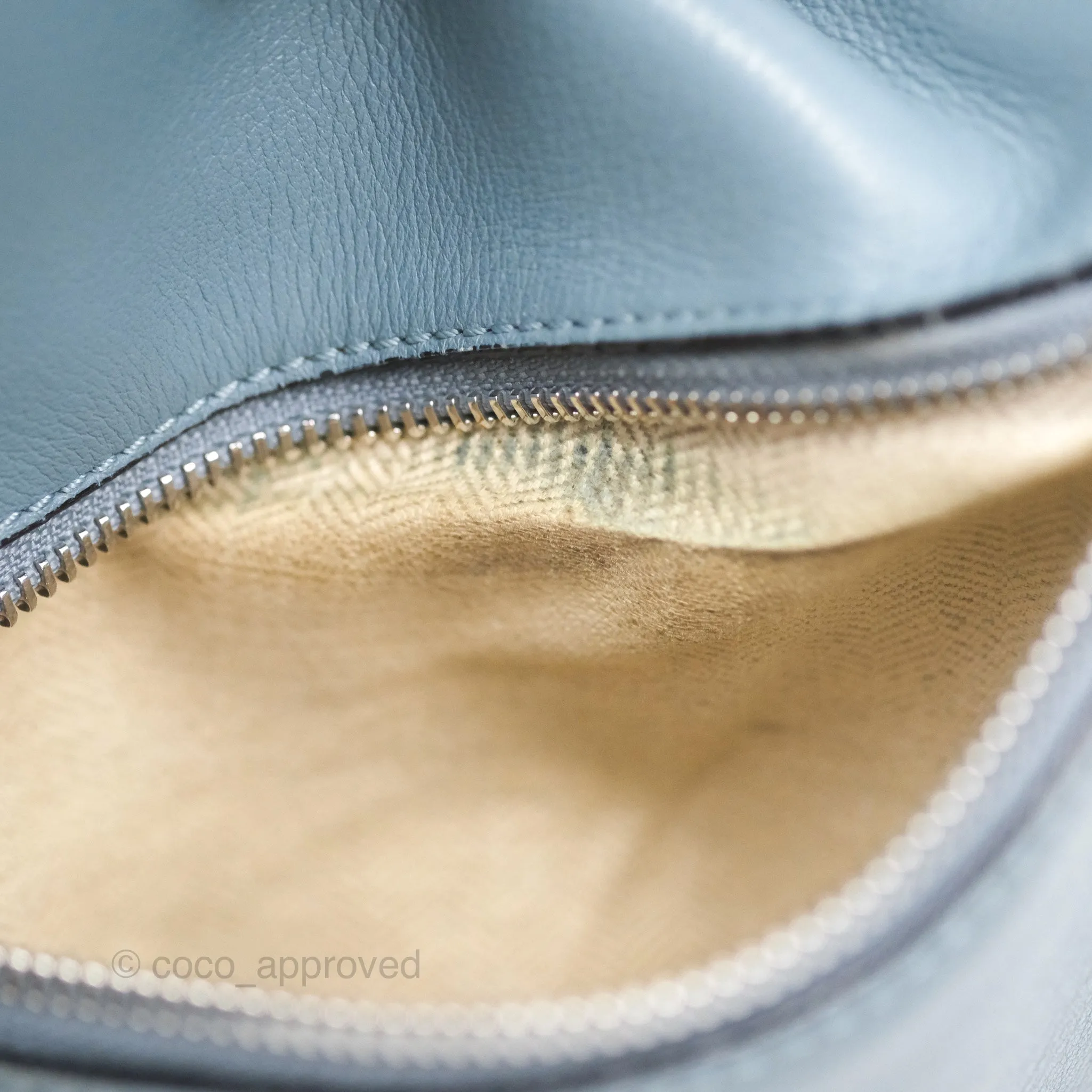 Loewe Medium Puzzle Bag Blue Calfskin Silver Hardware