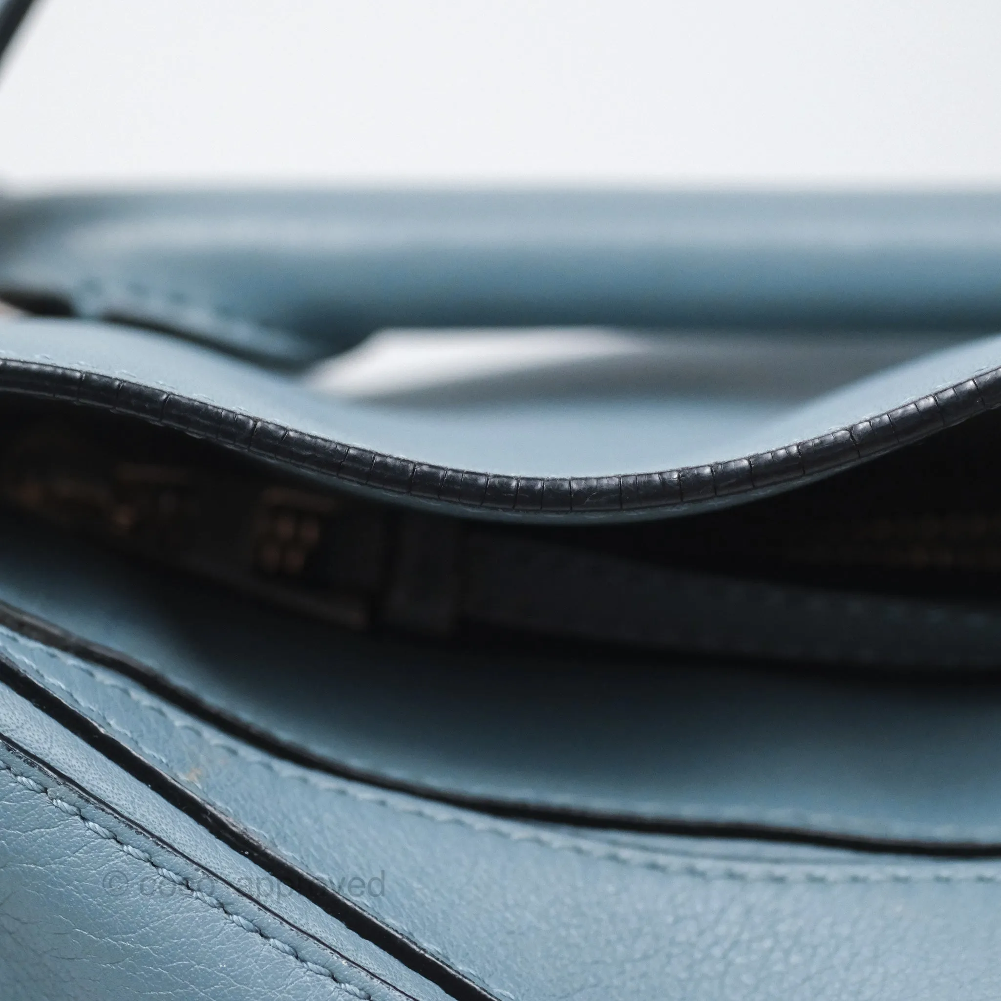 Loewe Medium Puzzle Bag Blue Calfskin Silver Hardware