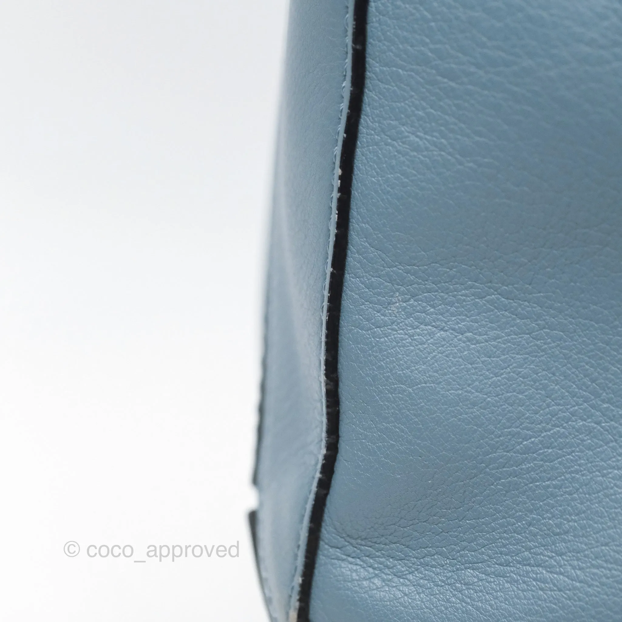 Loewe Medium Puzzle Bag Blue Calfskin Silver Hardware