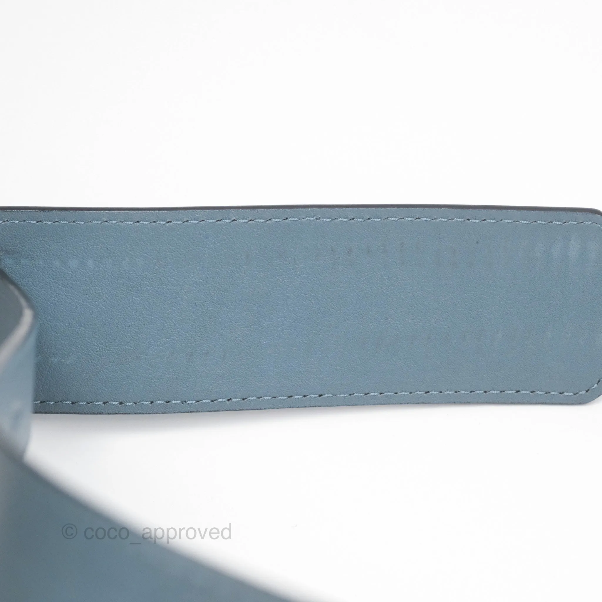 Loewe Medium Puzzle Bag Blue Calfskin Silver Hardware