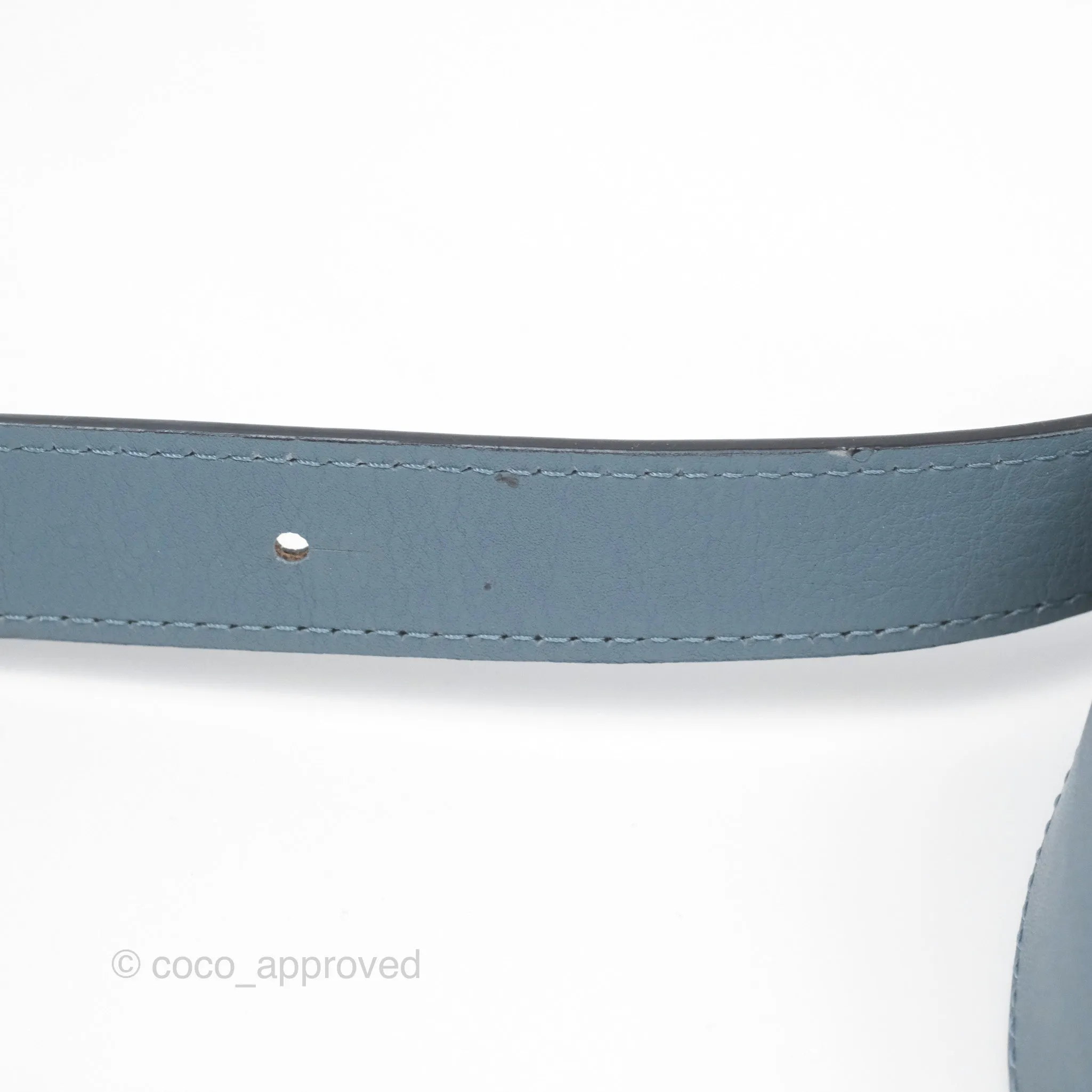 Loewe Medium Puzzle Bag Blue Calfskin Silver Hardware