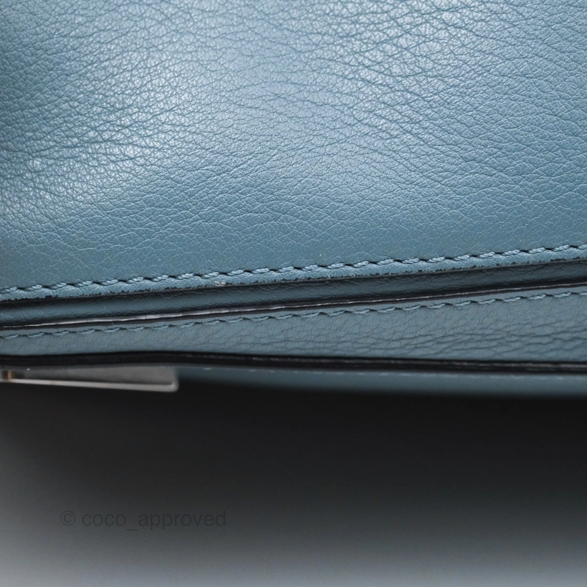 Loewe Medium Puzzle Bag Blue Calfskin Silver Hardware