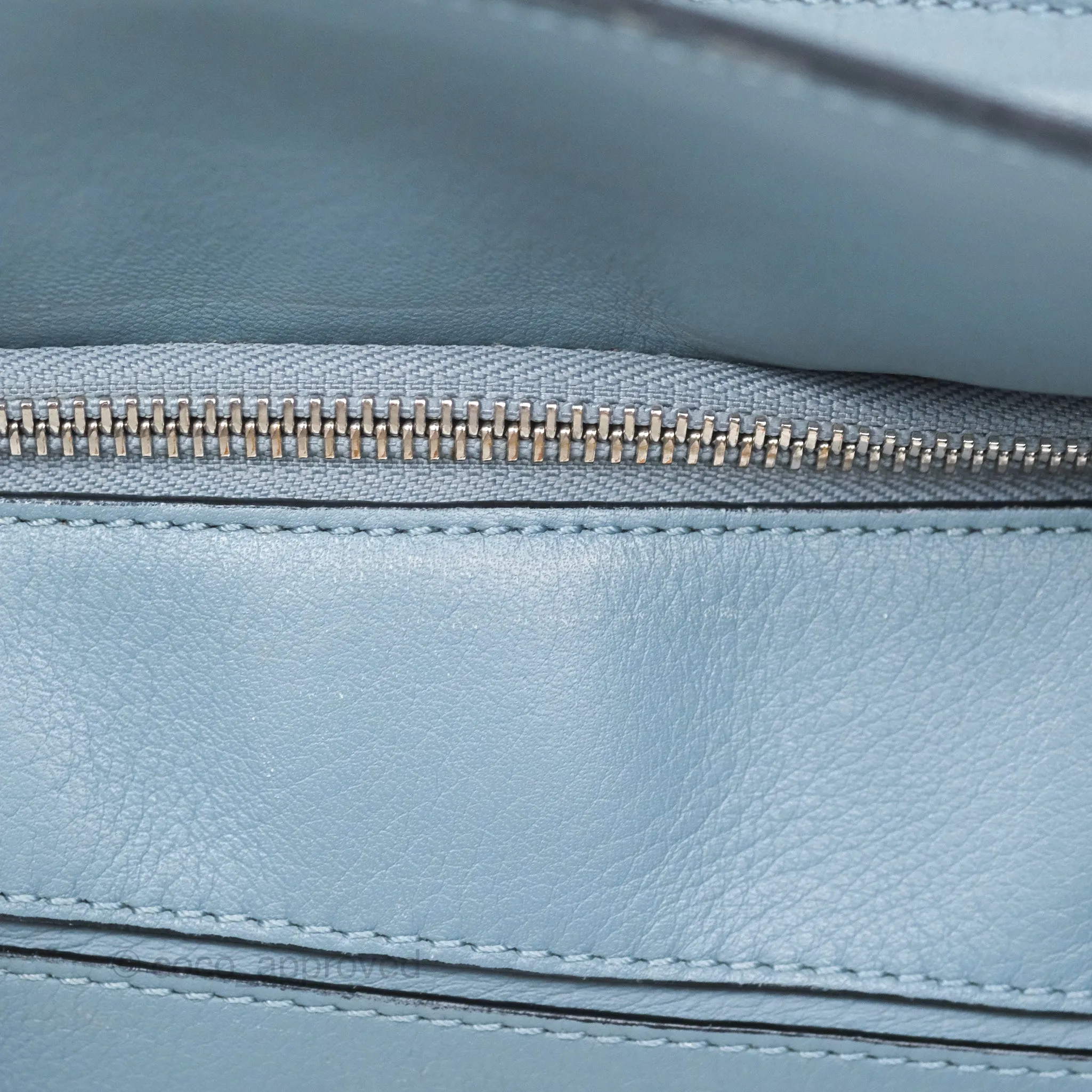 Loewe Medium Puzzle Bag Blue Calfskin Silver Hardware