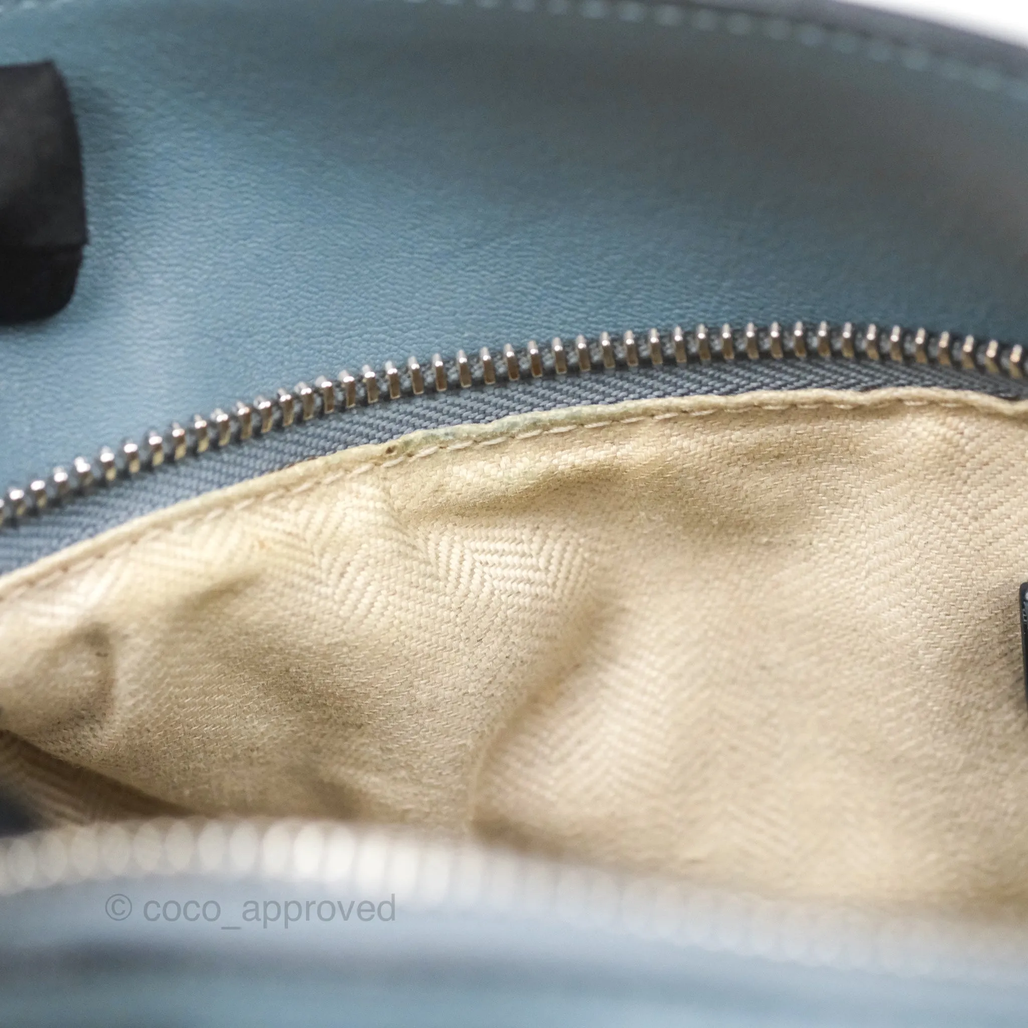 Loewe Medium Puzzle Bag Blue Calfskin Silver Hardware