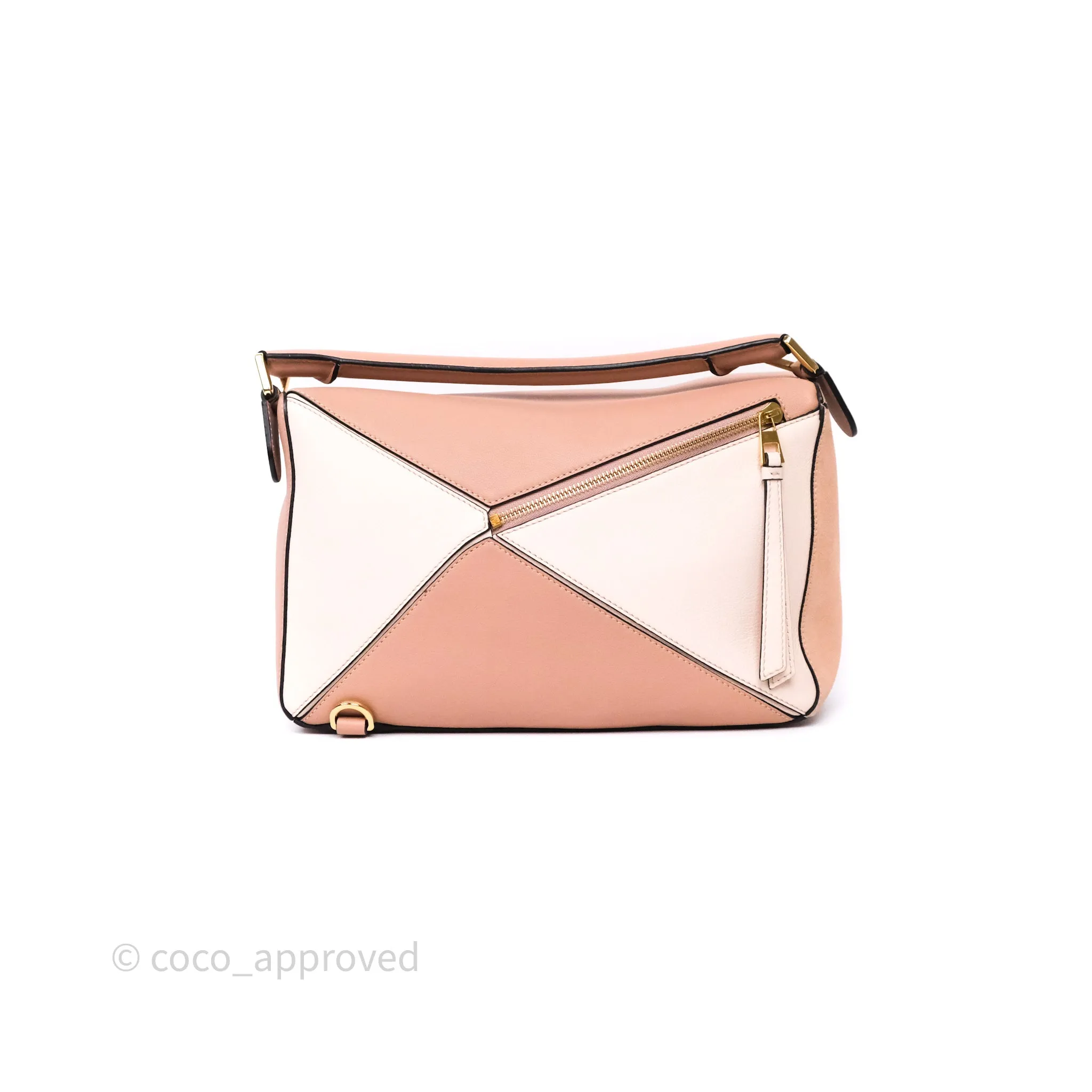 Loewe Medium Puzzle Bag Blush Pink Suede Calfskin