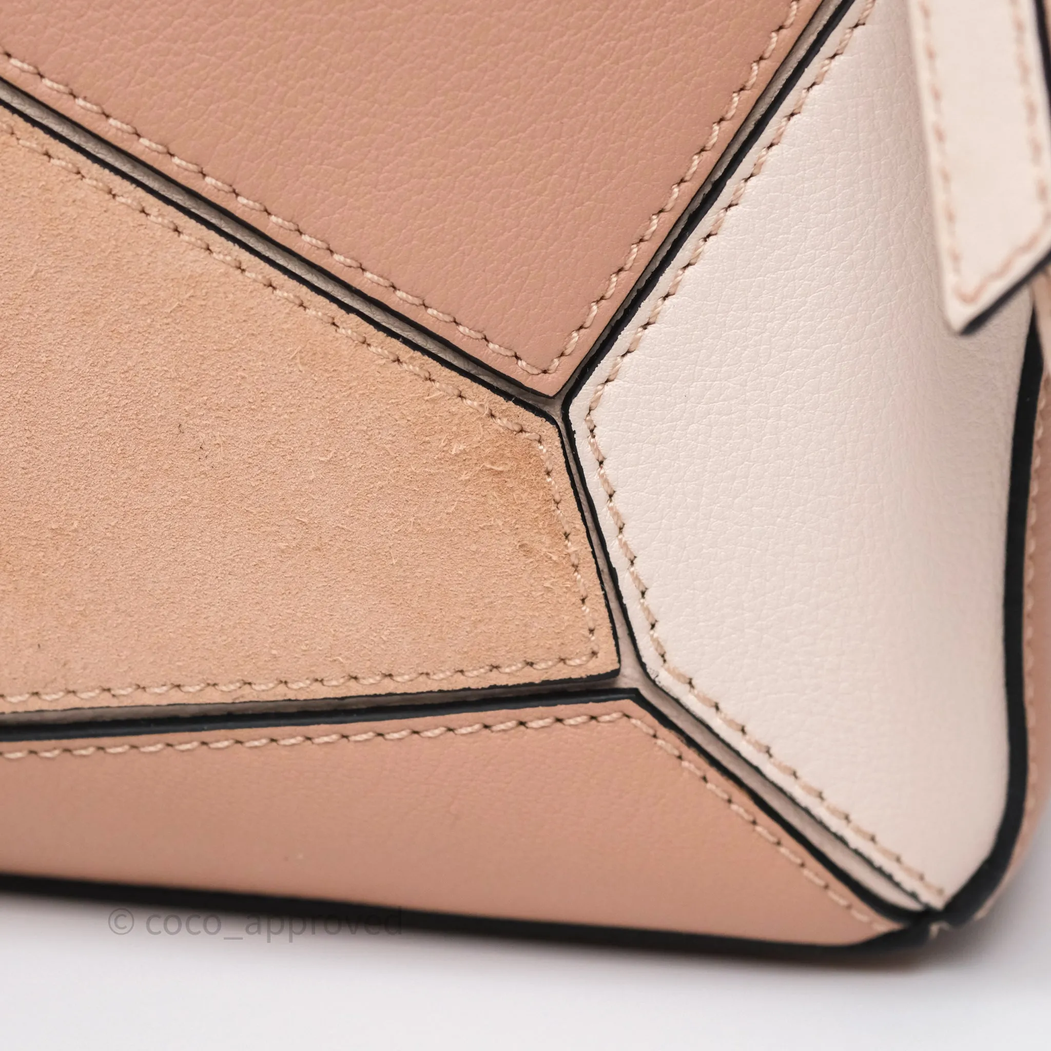 Loewe Medium Puzzle Bag Blush Pink Suede Calfskin