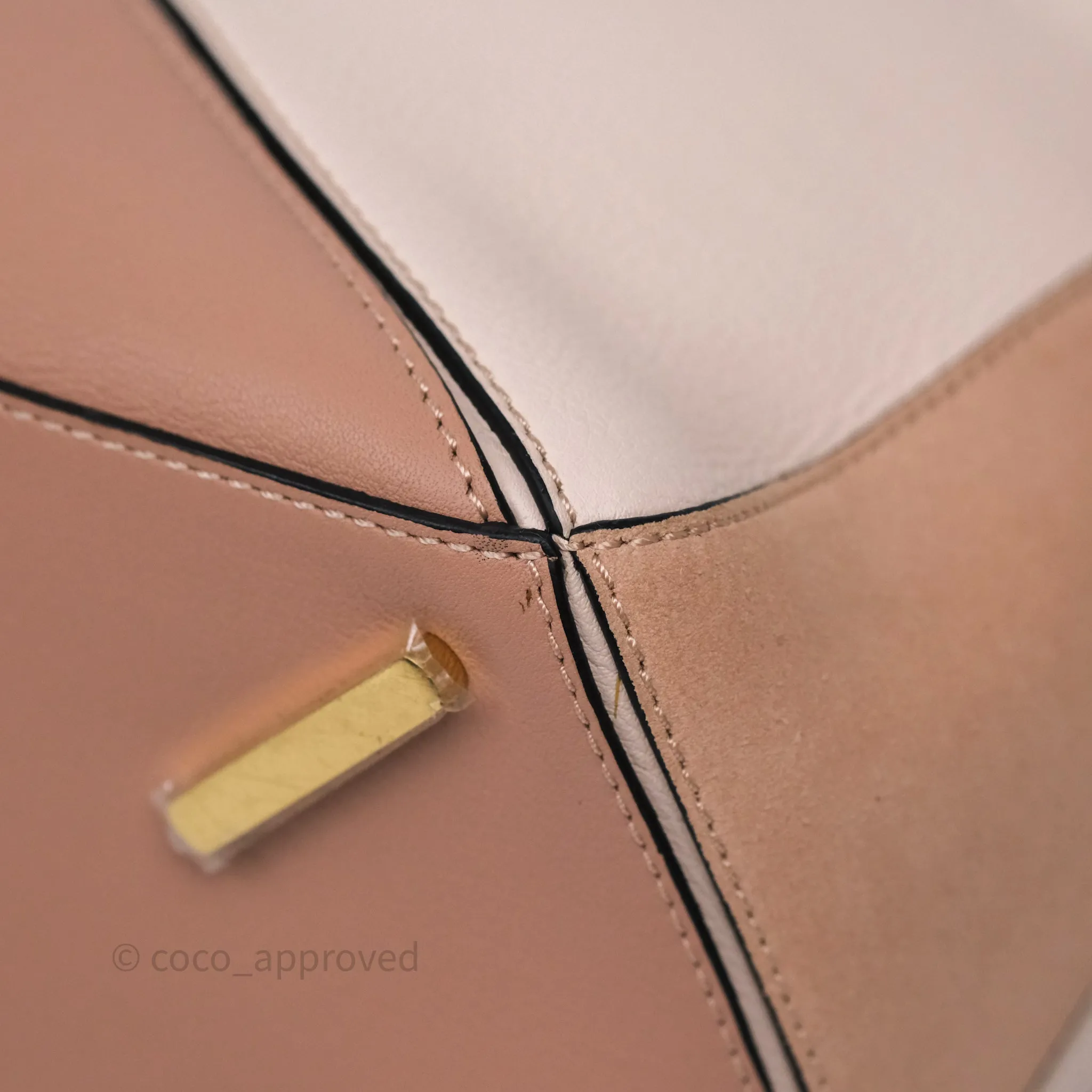 Loewe Medium Puzzle Bag Blush Pink Suede Calfskin