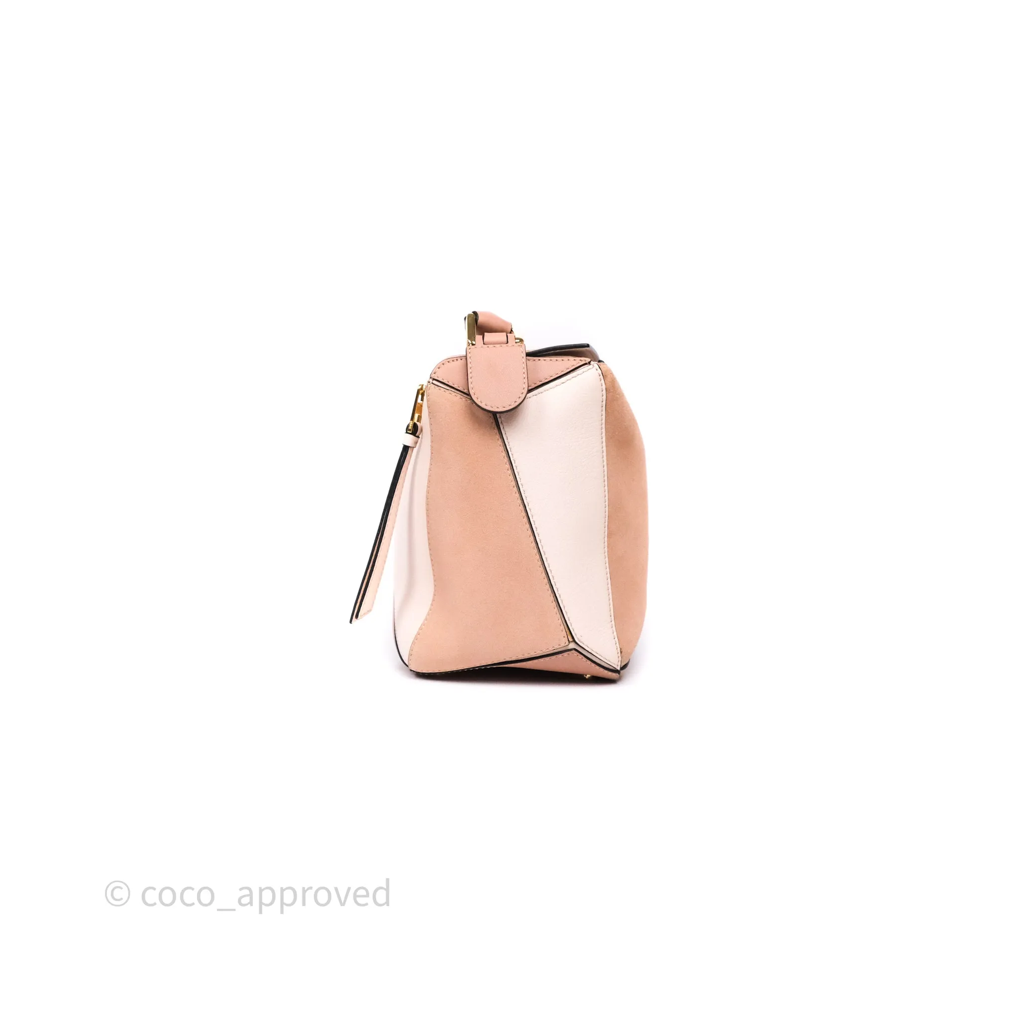 Loewe Medium Puzzle Bag Blush Pink Suede Calfskin