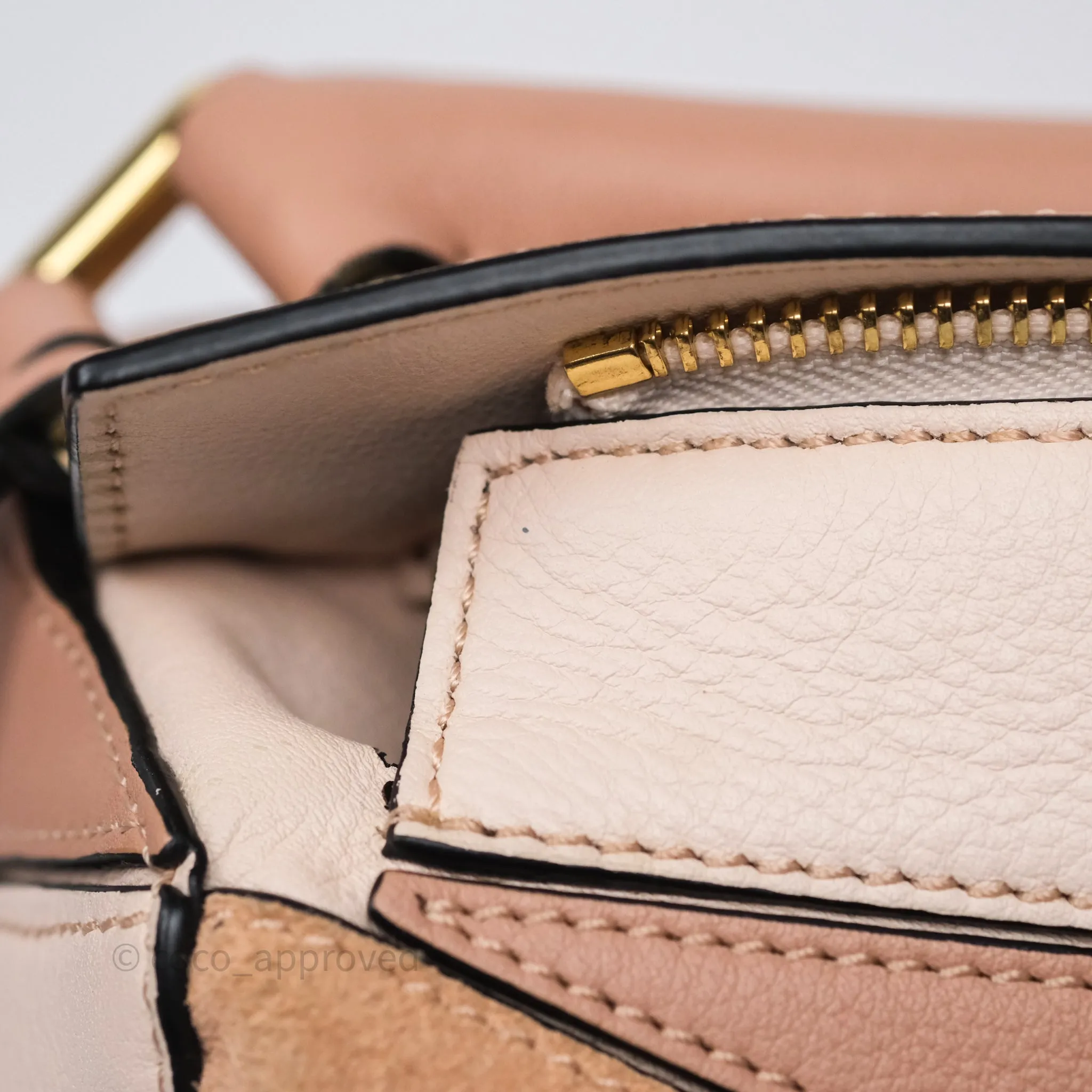 Loewe Medium Puzzle Bag Blush Pink Suede Calfskin