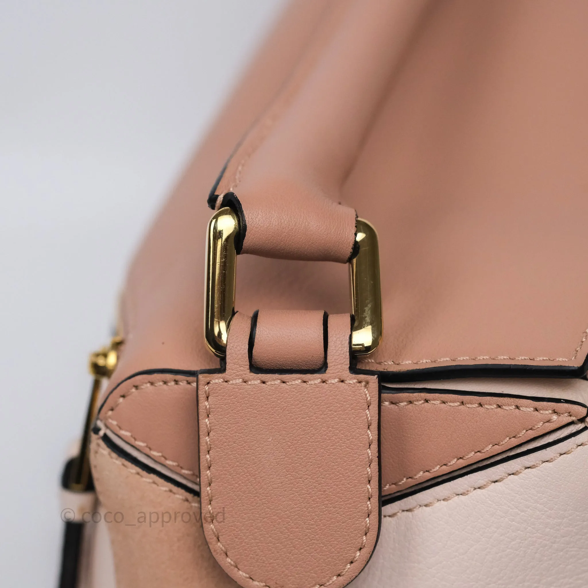 Loewe Medium Puzzle Bag Blush Pink Suede Calfskin