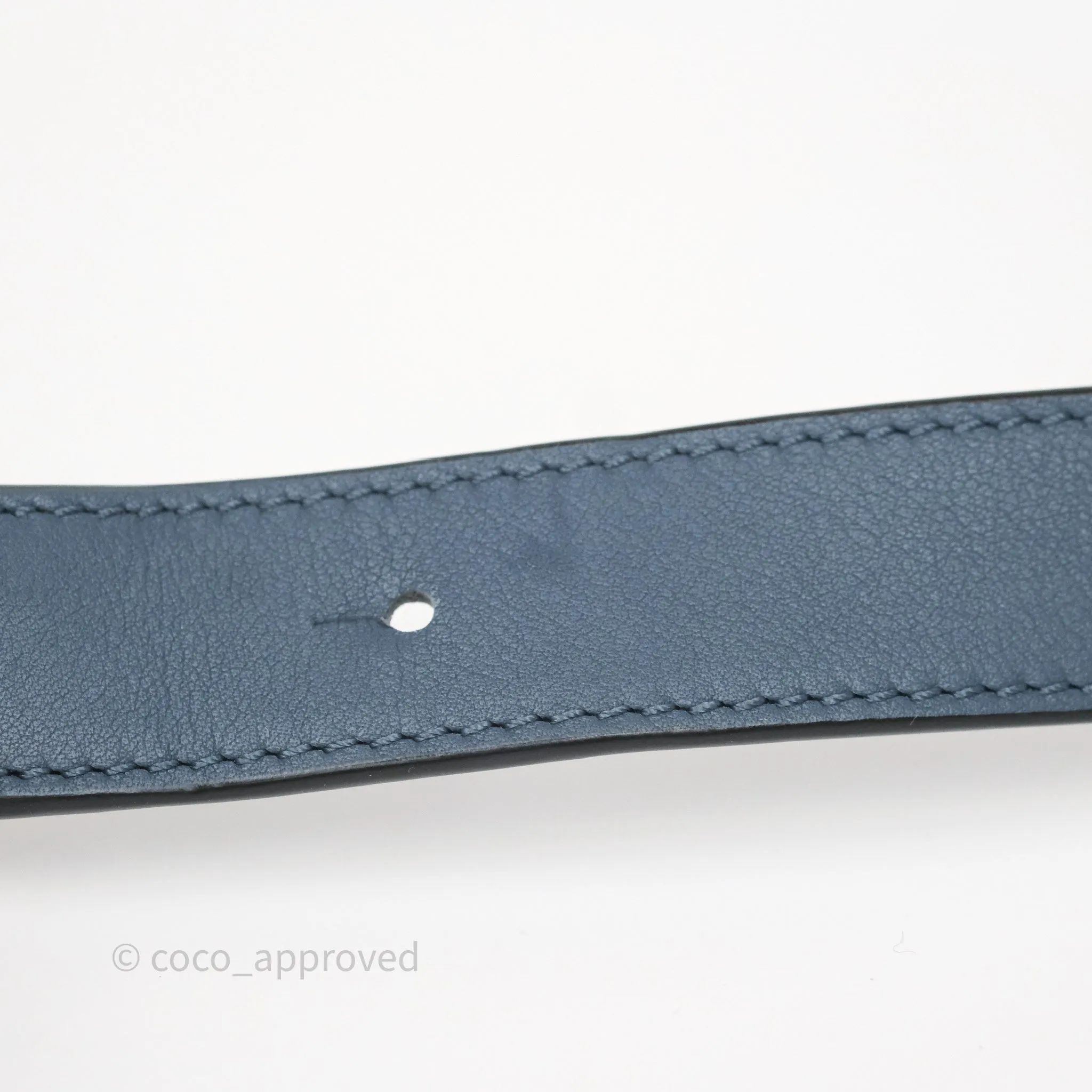 Loewe Medium Puzzle Bag Stone Blue Indigo Tan Calfskin Silver Hardware