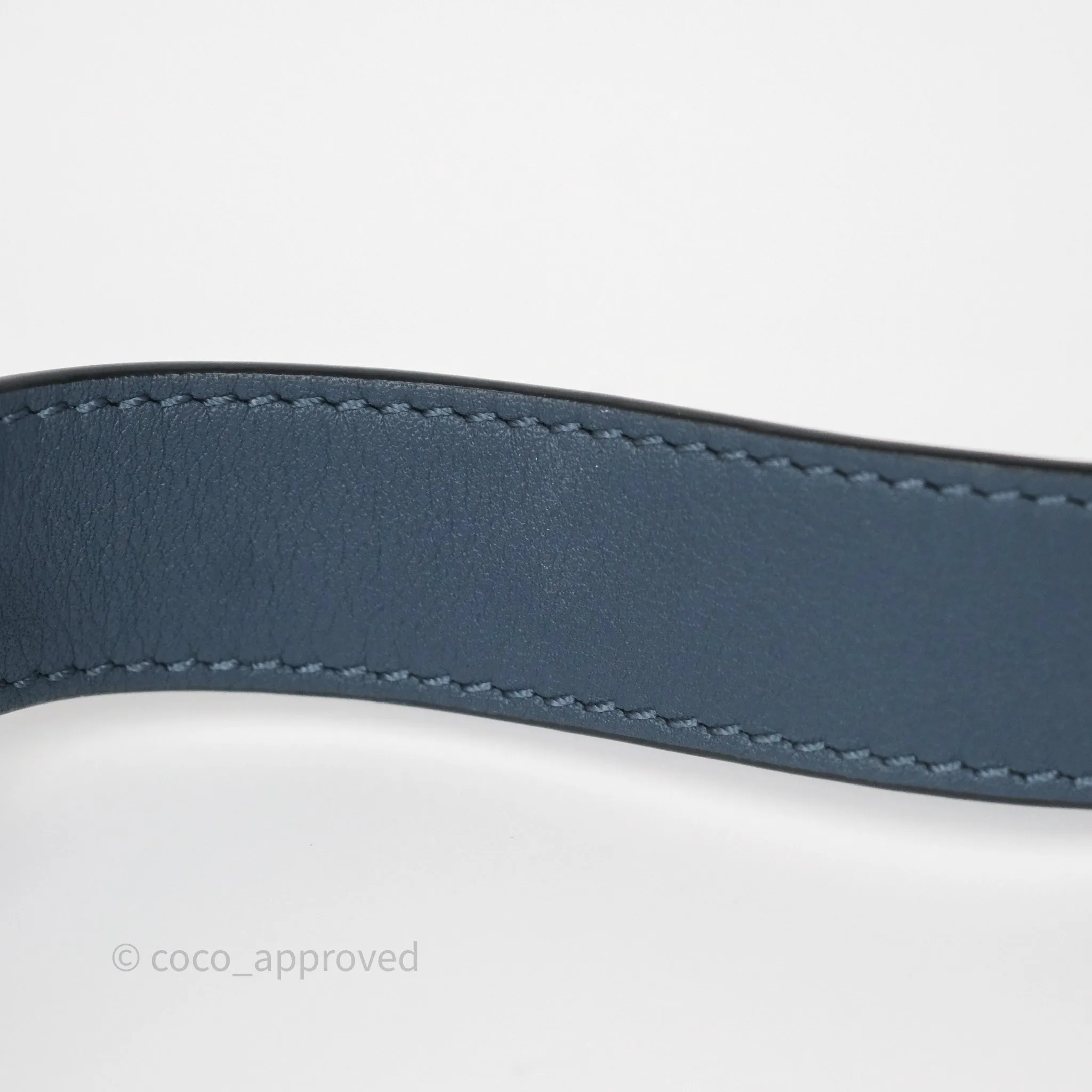 Loewe Medium Puzzle Bag Stone Blue Indigo Tan Calfskin Silver Hardware