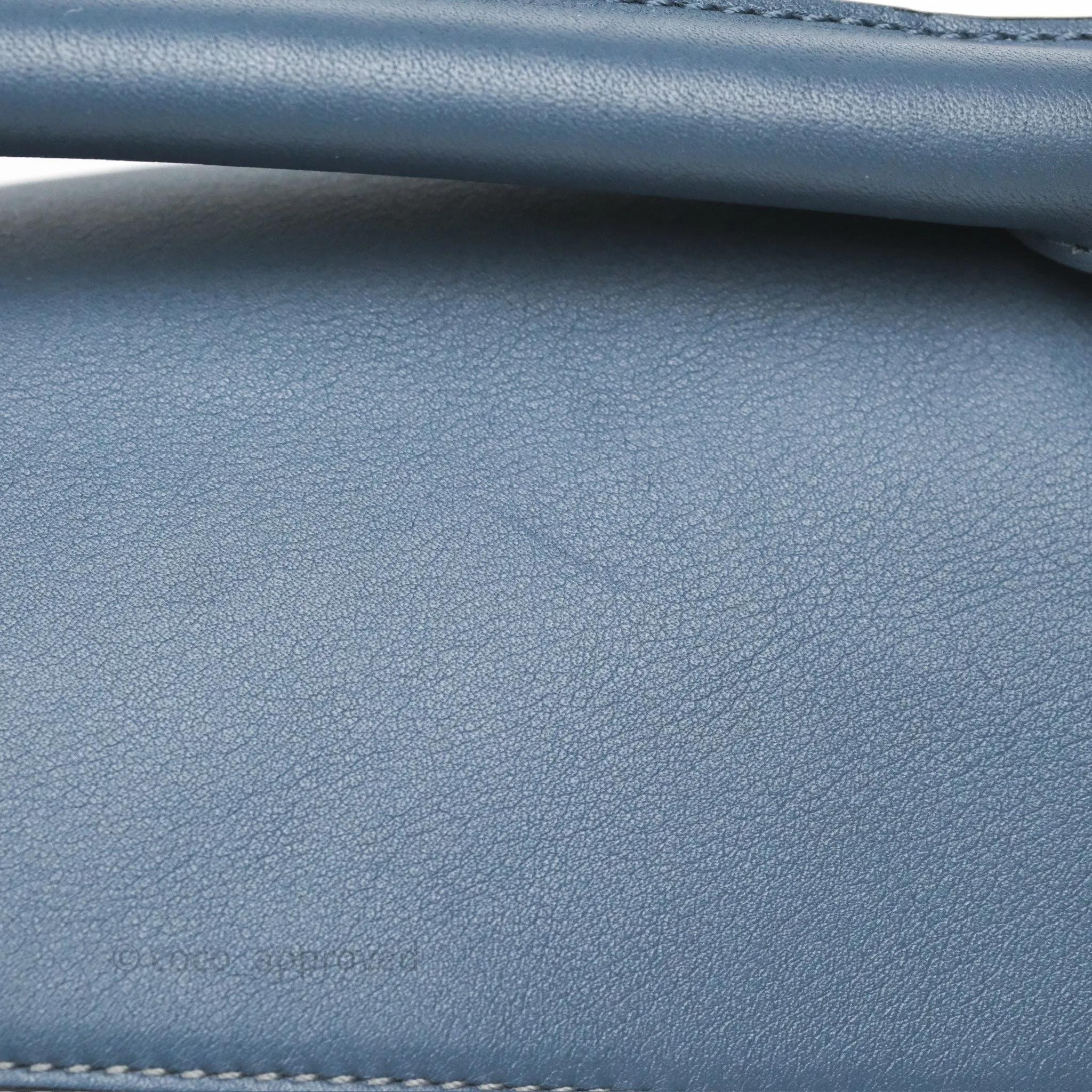 Loewe Medium Puzzle Bag Stone Blue Indigo Tan Calfskin Silver Hardware