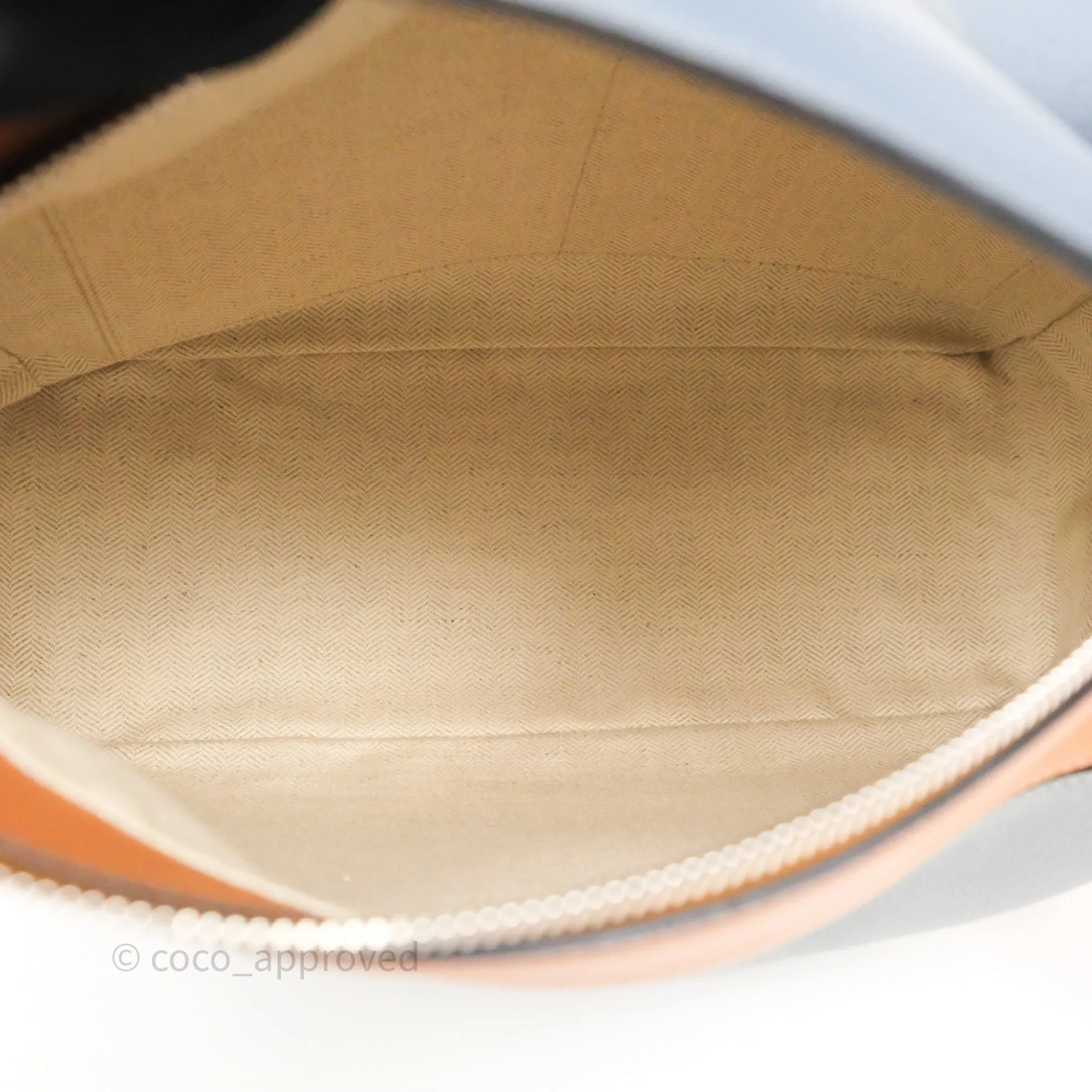 Loewe Medium Puzzle Bag Stone Blue Indigo Tan Calfskin Silver Hardware