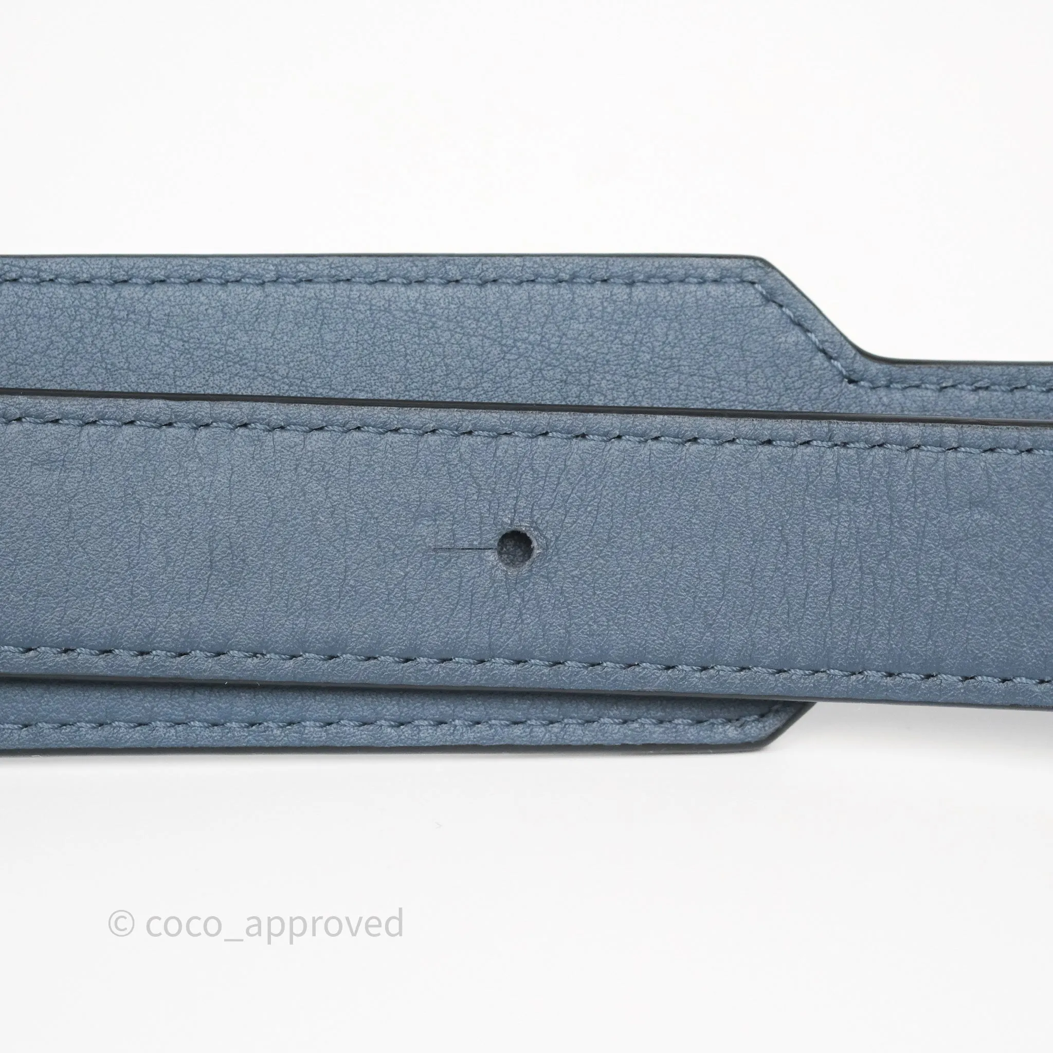 Loewe Medium Puzzle Bag Stone Blue Indigo Tan Calfskin Silver Hardware
