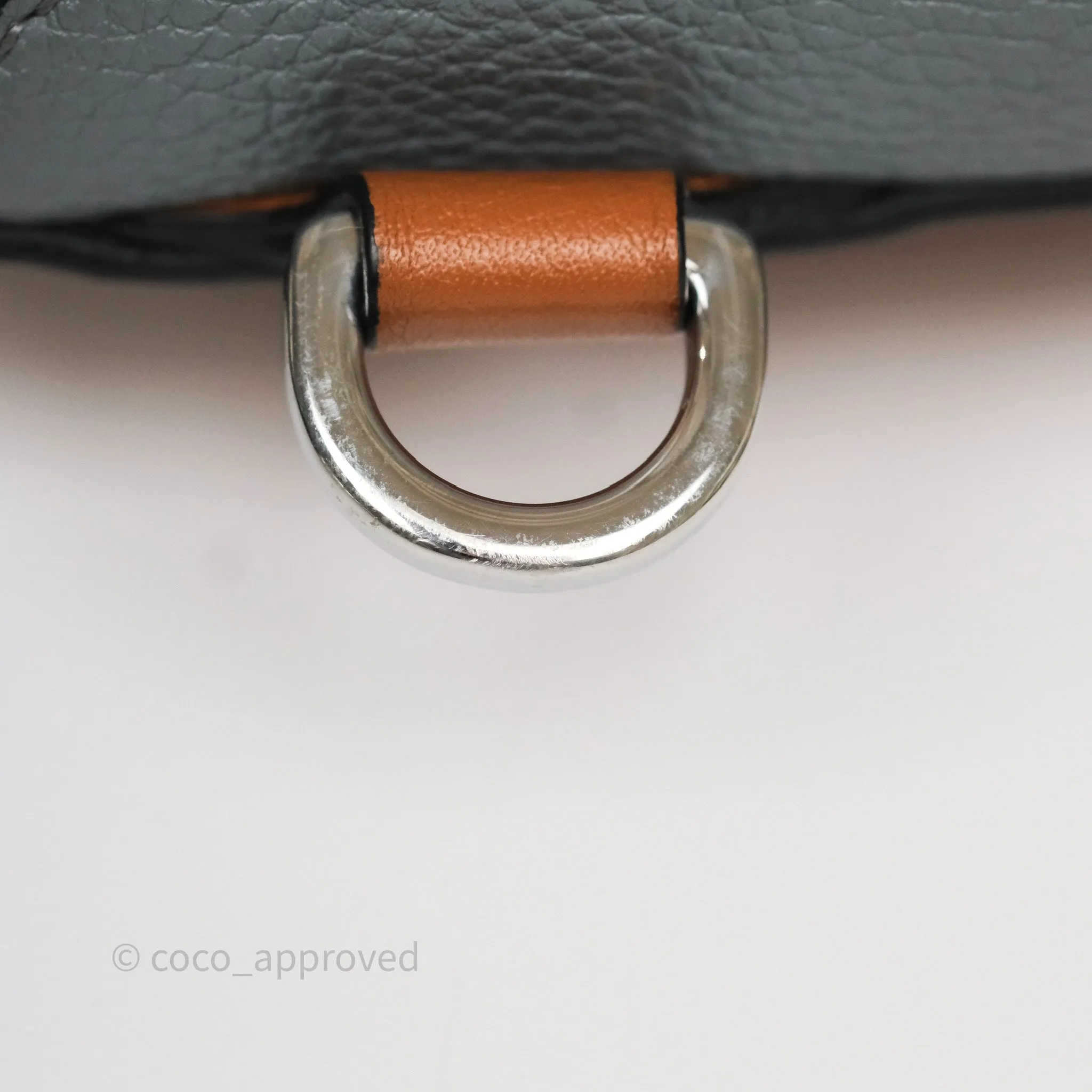 Loewe Medium Puzzle Bag Stone Blue Indigo Tan Calfskin Silver Hardware