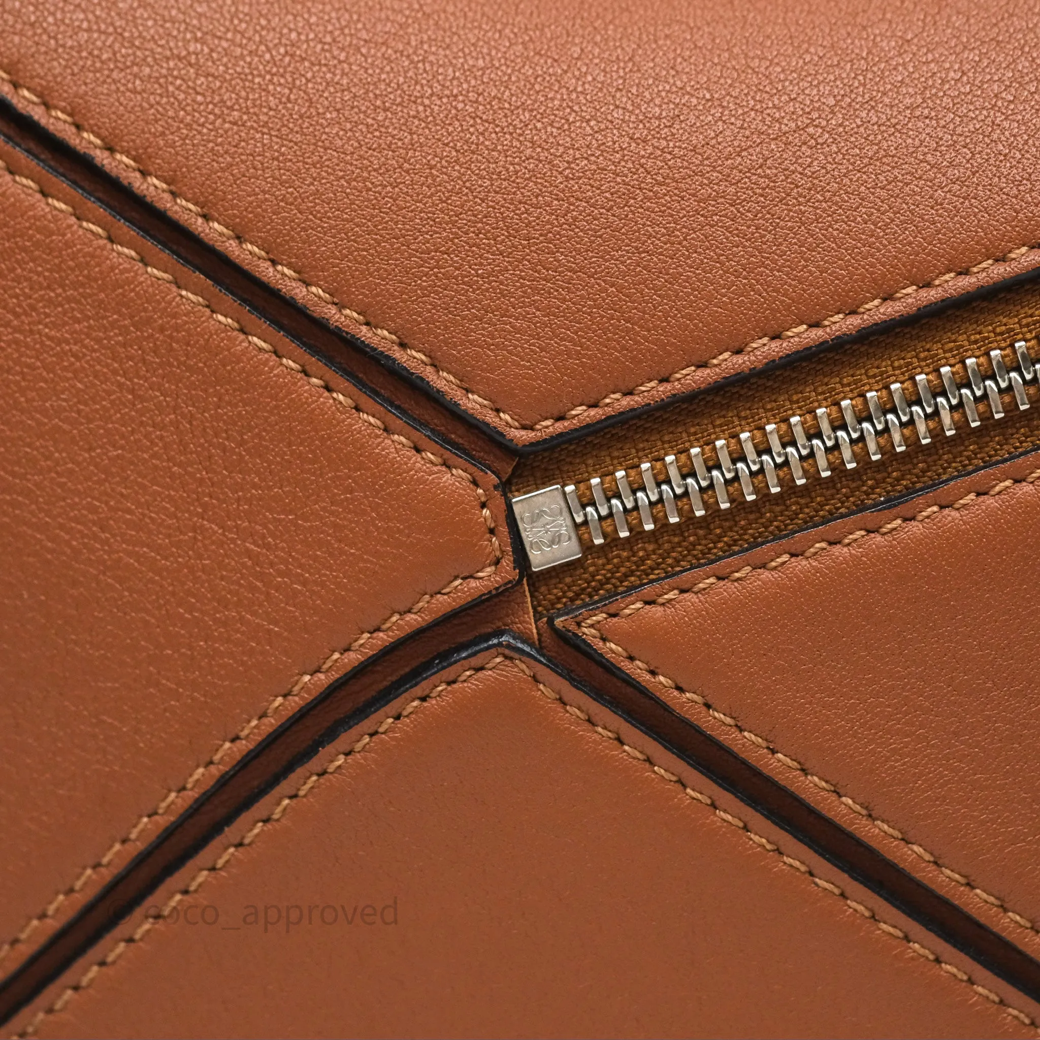 Loewe Medium Puzzle Bag Tan Calfskin