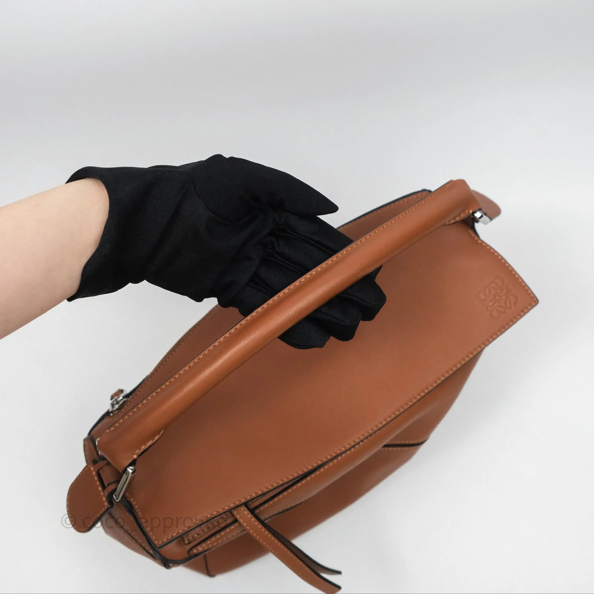 Loewe Medium Puzzle Bag Tan Calfskin