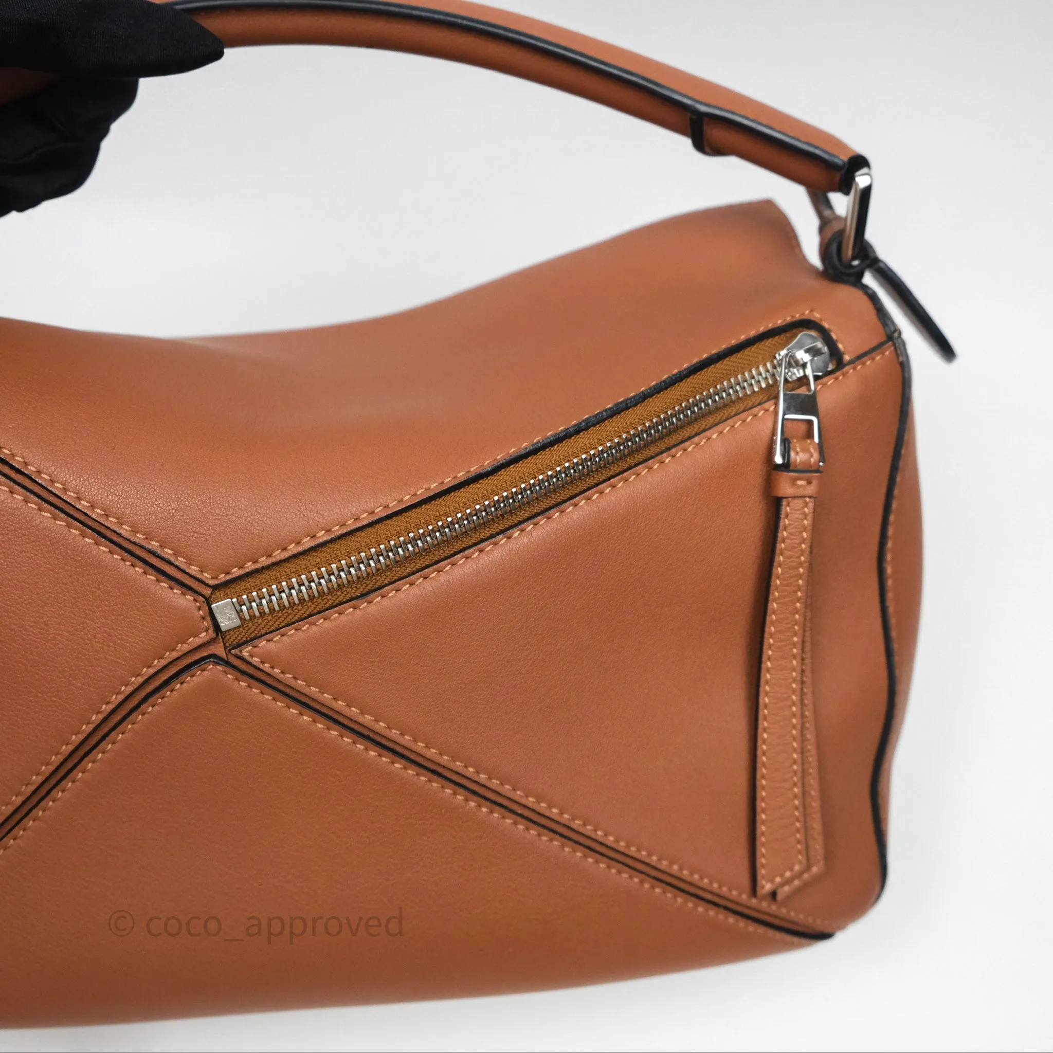 Loewe Medium Puzzle Bag Tan Calfskin