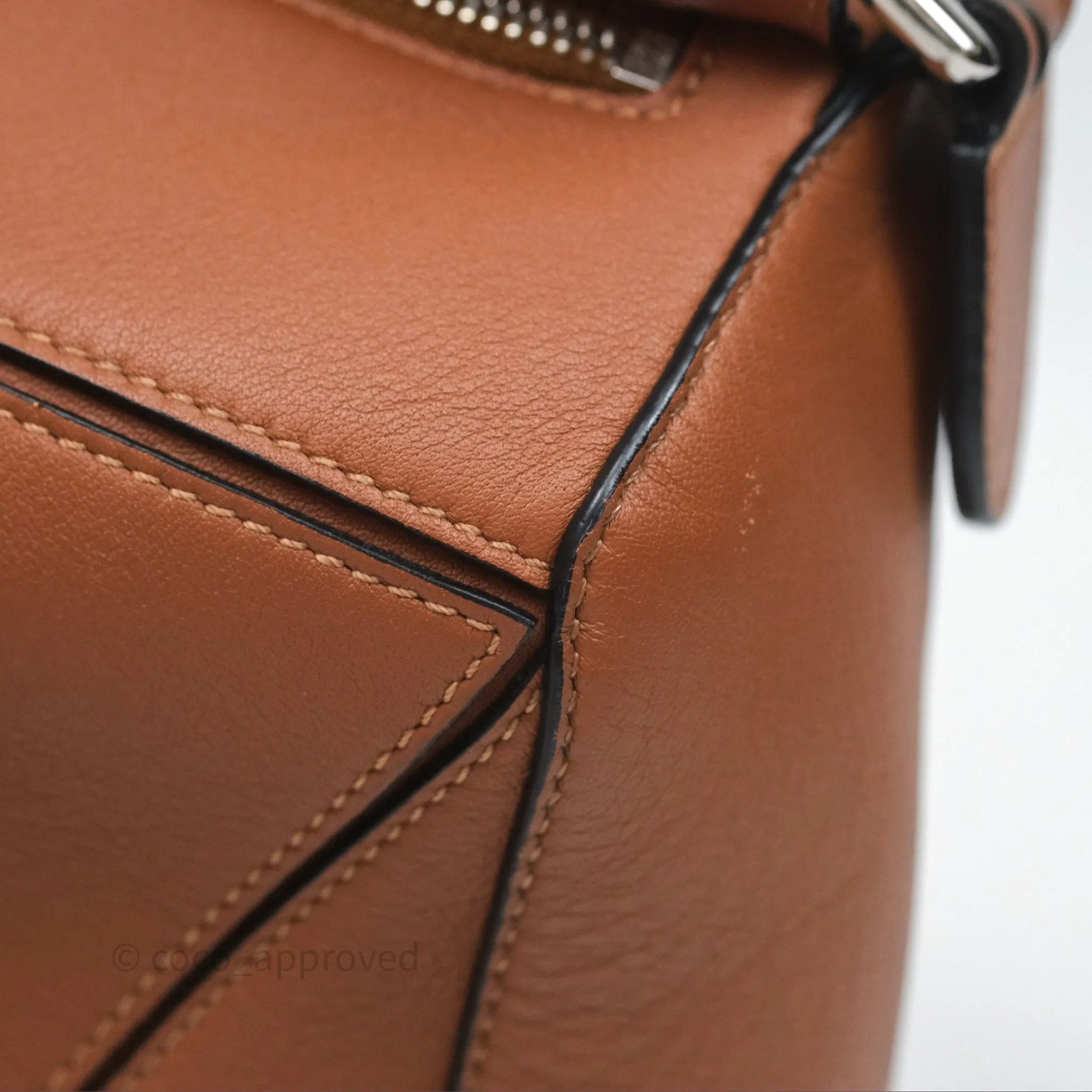 Loewe Medium Puzzle Bag Tan Calfskin