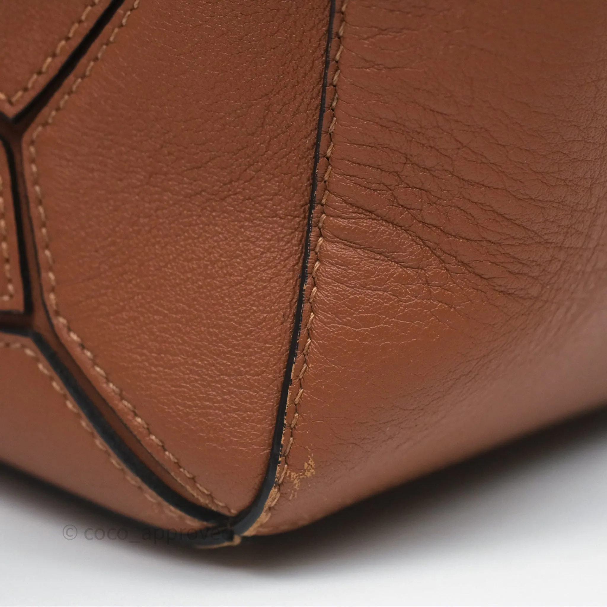 Loewe Medium Puzzle Bag Tan Calfskin