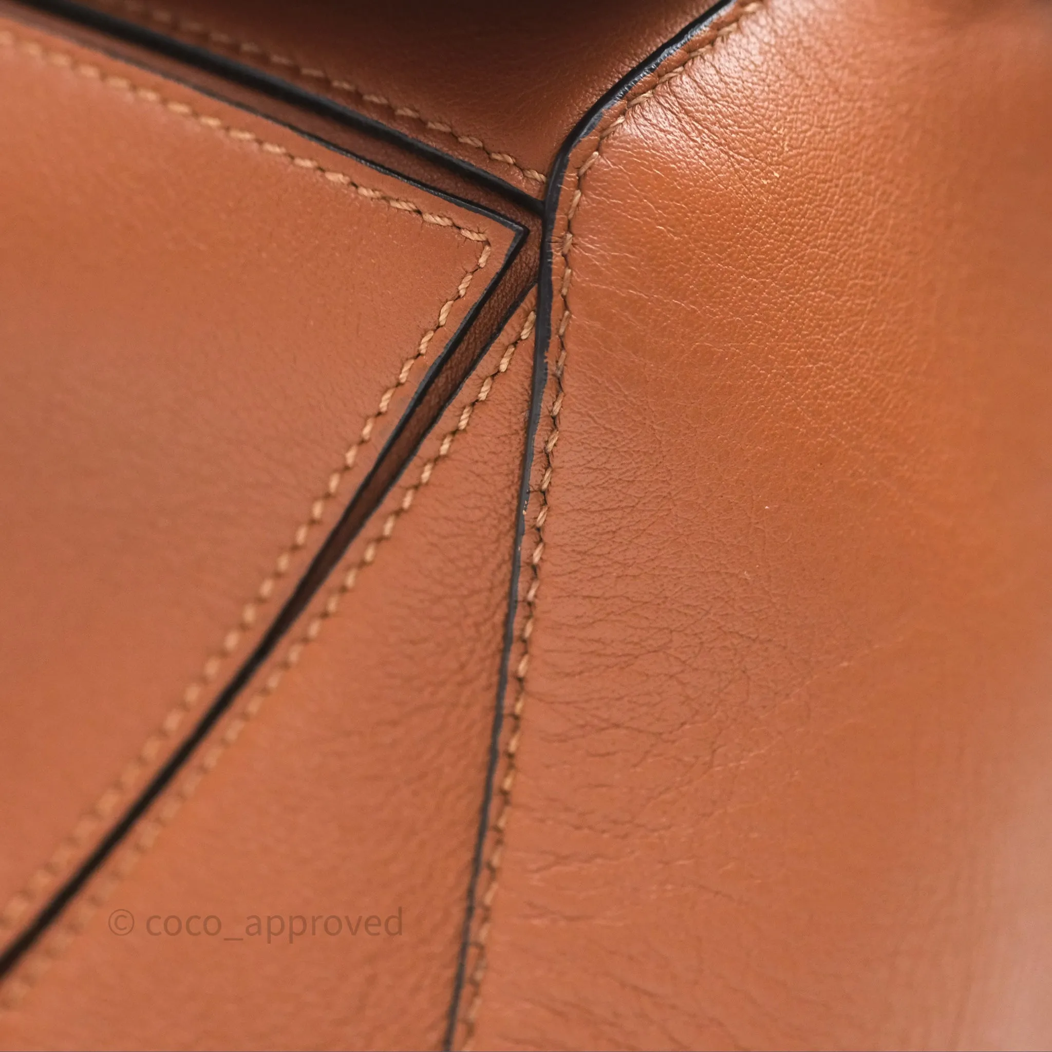 Loewe Medium Puzzle Bag Tan Calfskin