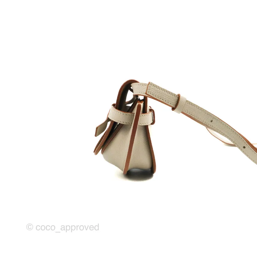 Loewe Mini Dual Gate Bag Light Ghost Pebbled Grain Calfskin