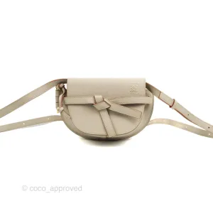Loewe Mini Dual Gate Bag Light Ghost Pebbled Grain Calfskin