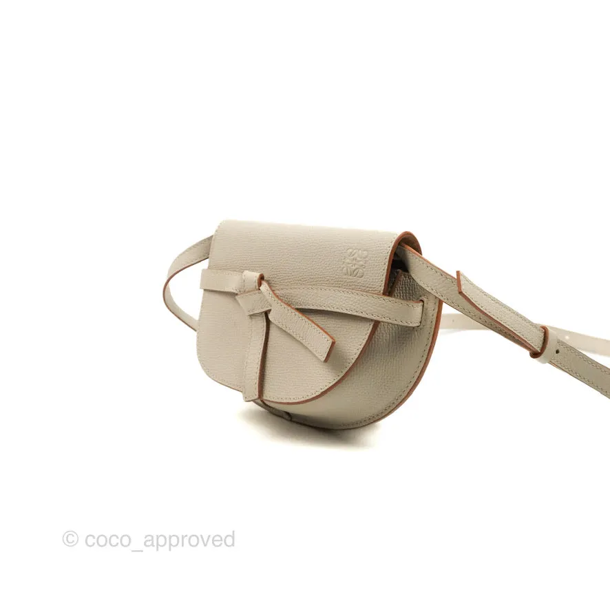 Loewe Mini Dual Gate Bag Light Ghost Pebbled Grain Calfskin