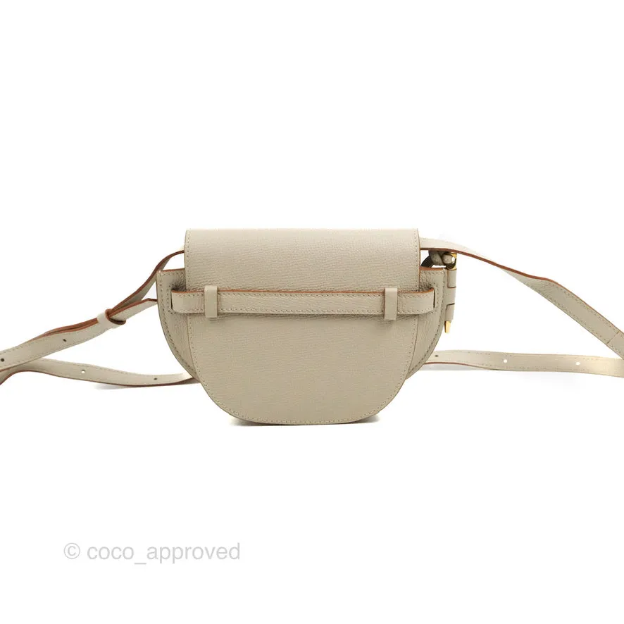 Loewe Mini Dual Gate Bag Light Ghost Pebbled Grain Calfskin