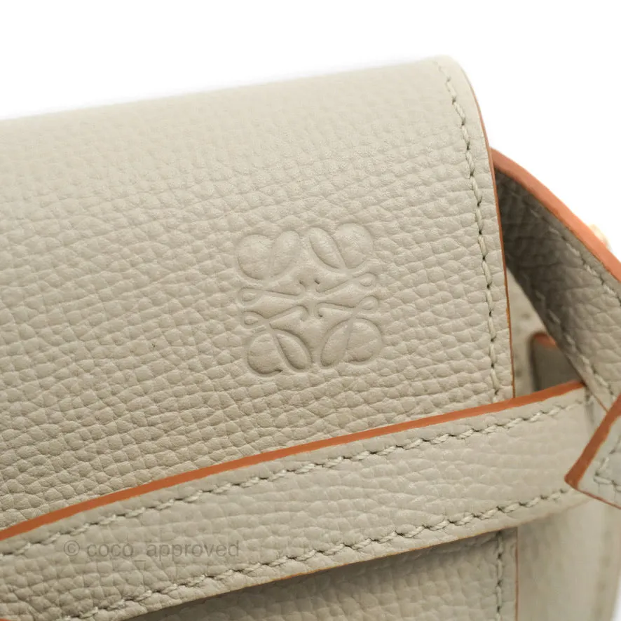 Loewe Mini Dual Gate Bag Light Ghost Pebbled Grain Calfskin