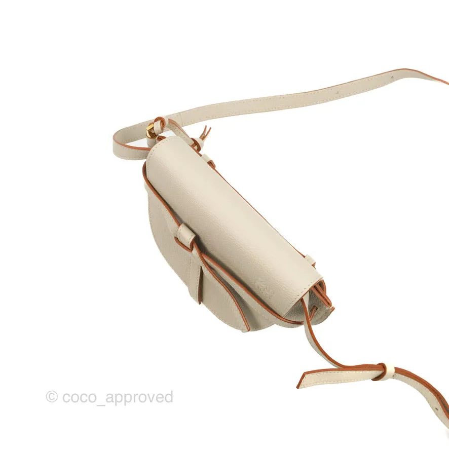 Loewe Mini Dual Gate Bag Light Ghost Pebbled Grain Calfskin