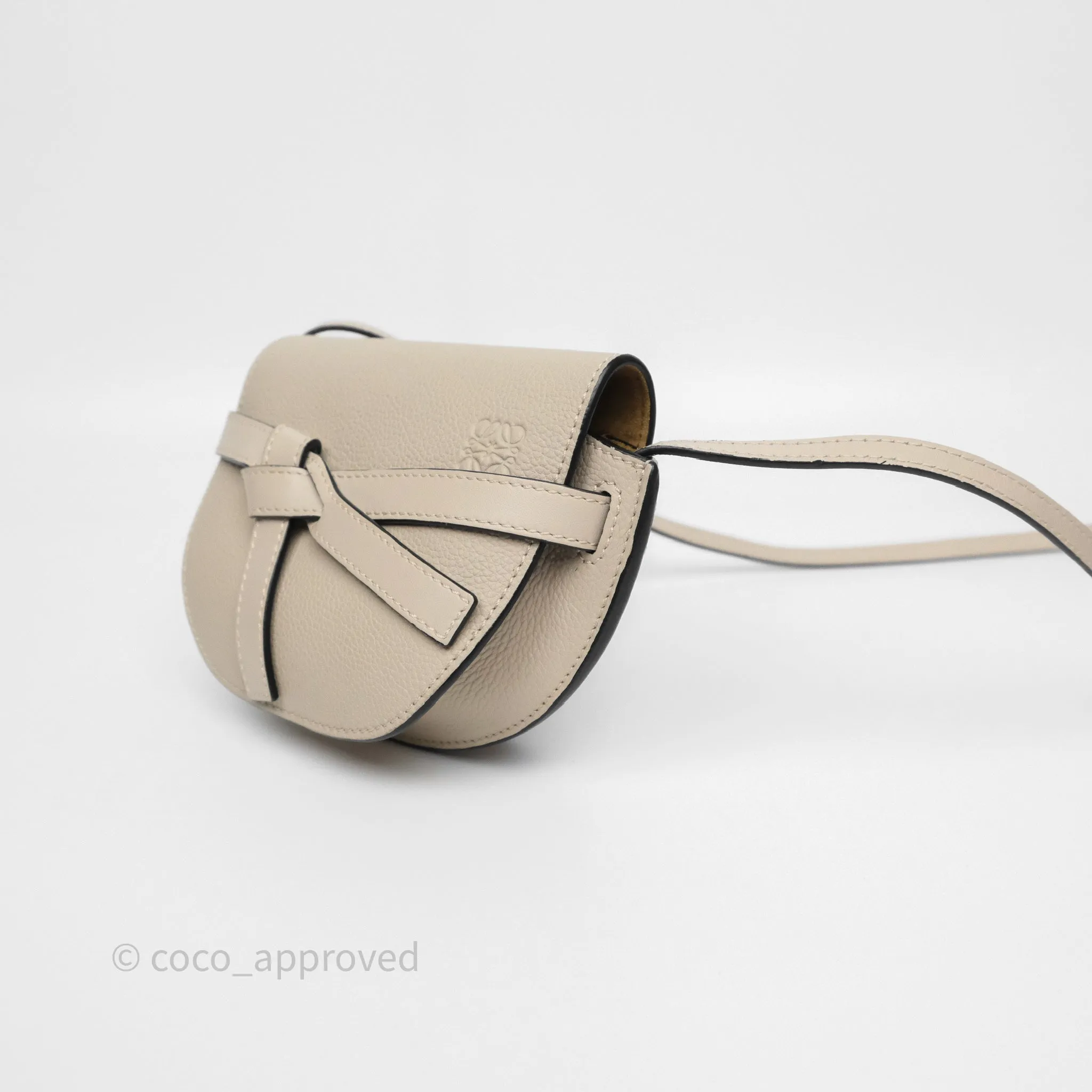 Loewe Mini Dual Gate Bag Sand Grain Calfskin
