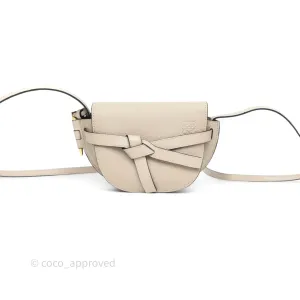 Loewe Mini Dual Gate Bag Sand Grain Calfskin