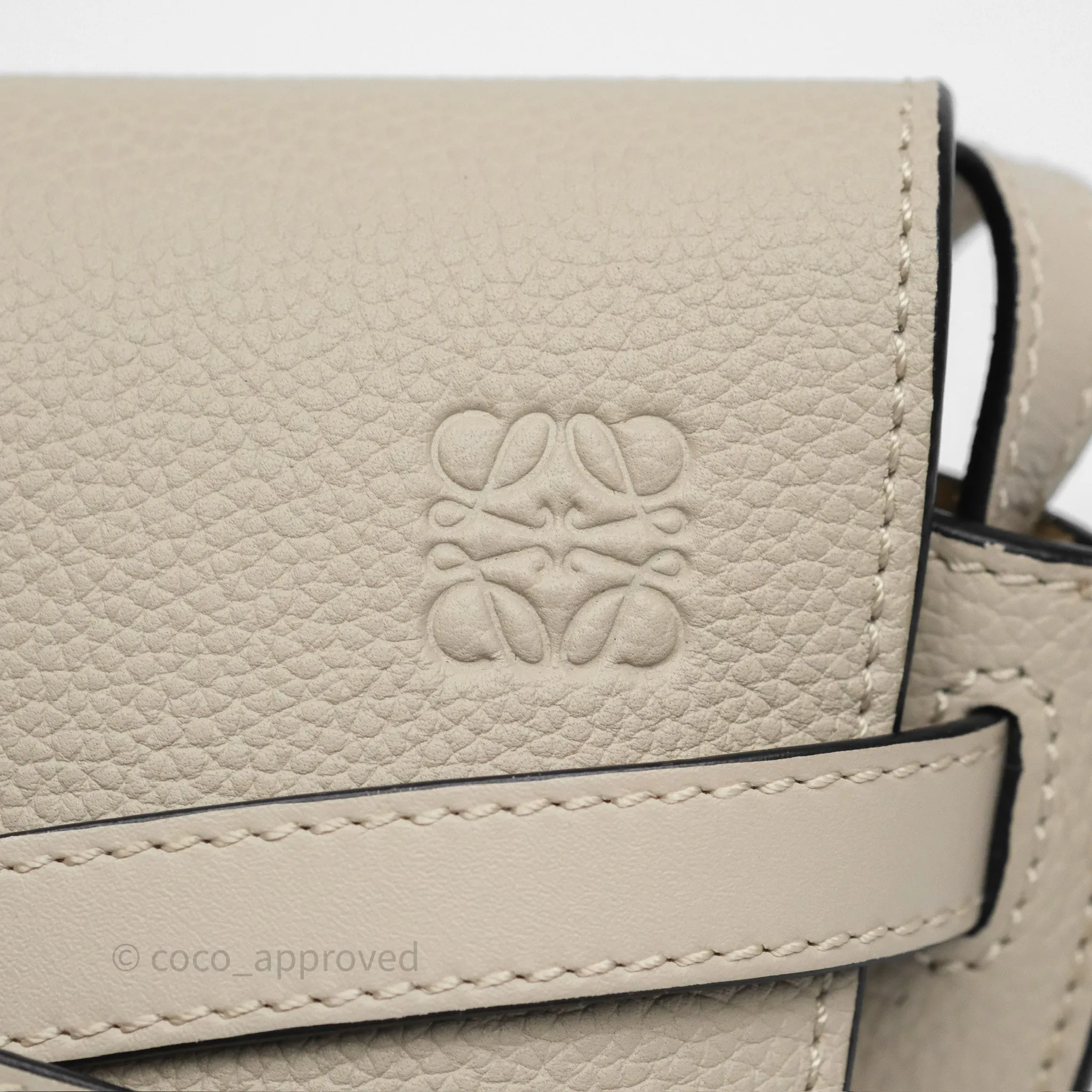 Loewe Mini Dual Gate Bag Sand Grain Calfskin