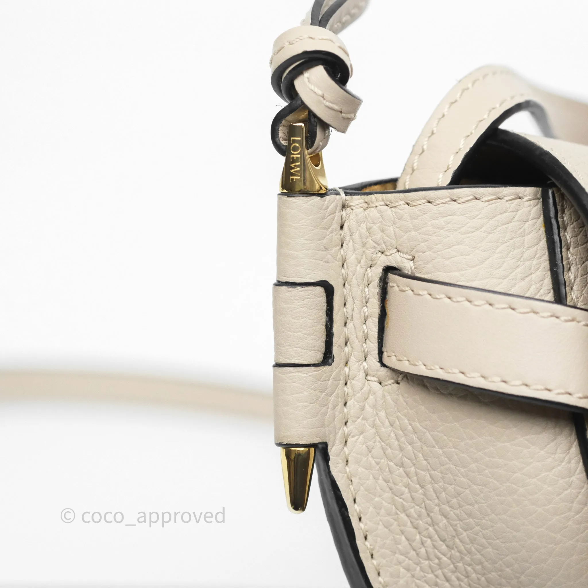 Loewe Mini Dual Gate Bag Sand Grain Calfskin
