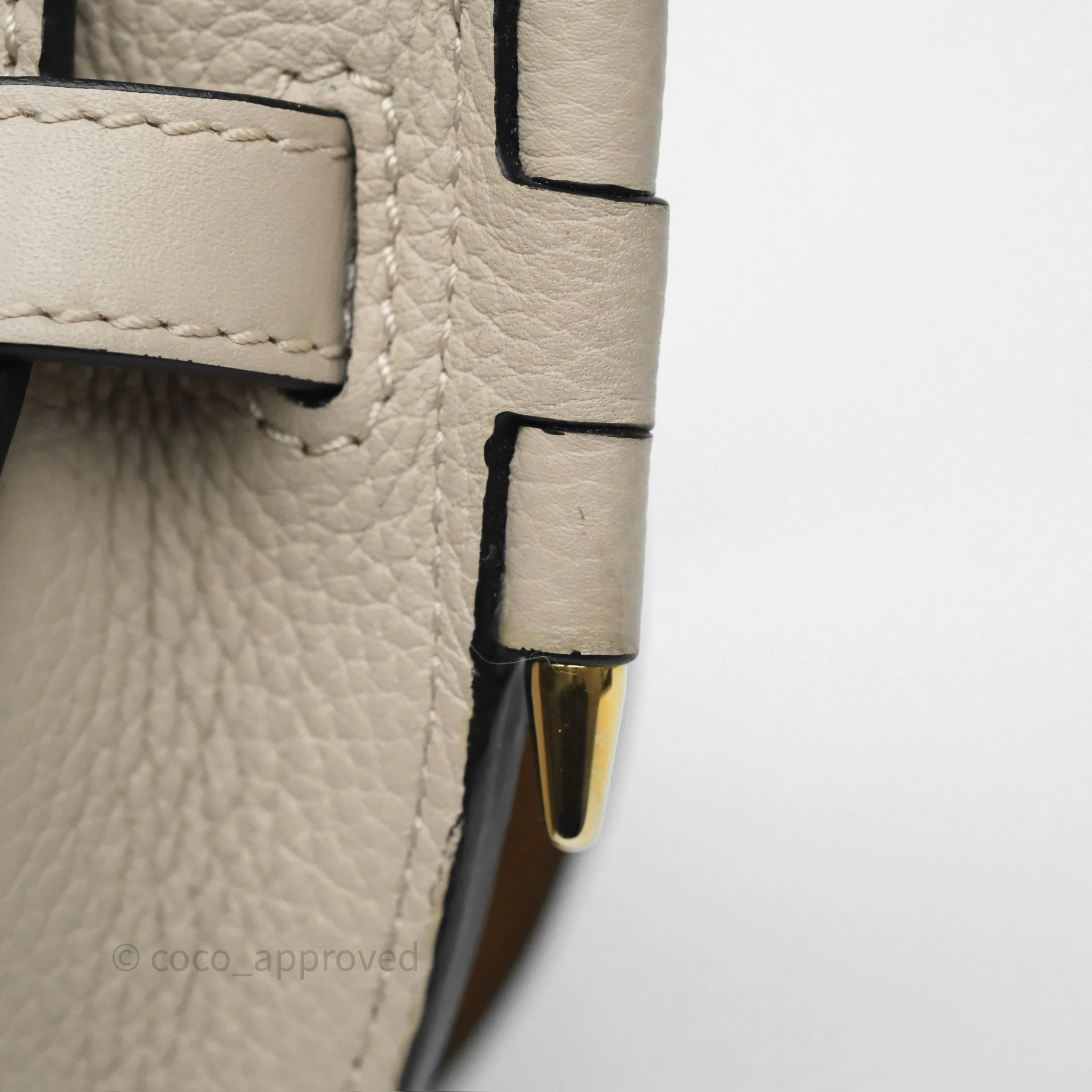 Loewe Mini Dual Gate Bag Sand Grain Calfskin