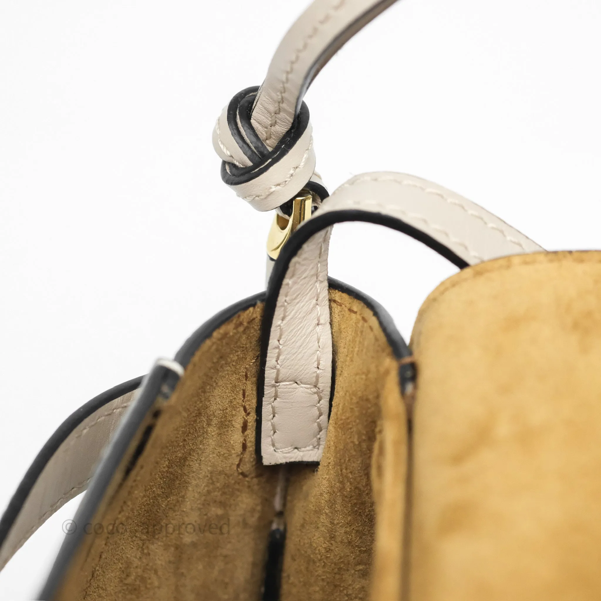 Loewe Mini Dual Gate Bag Sand Grain Calfskin
