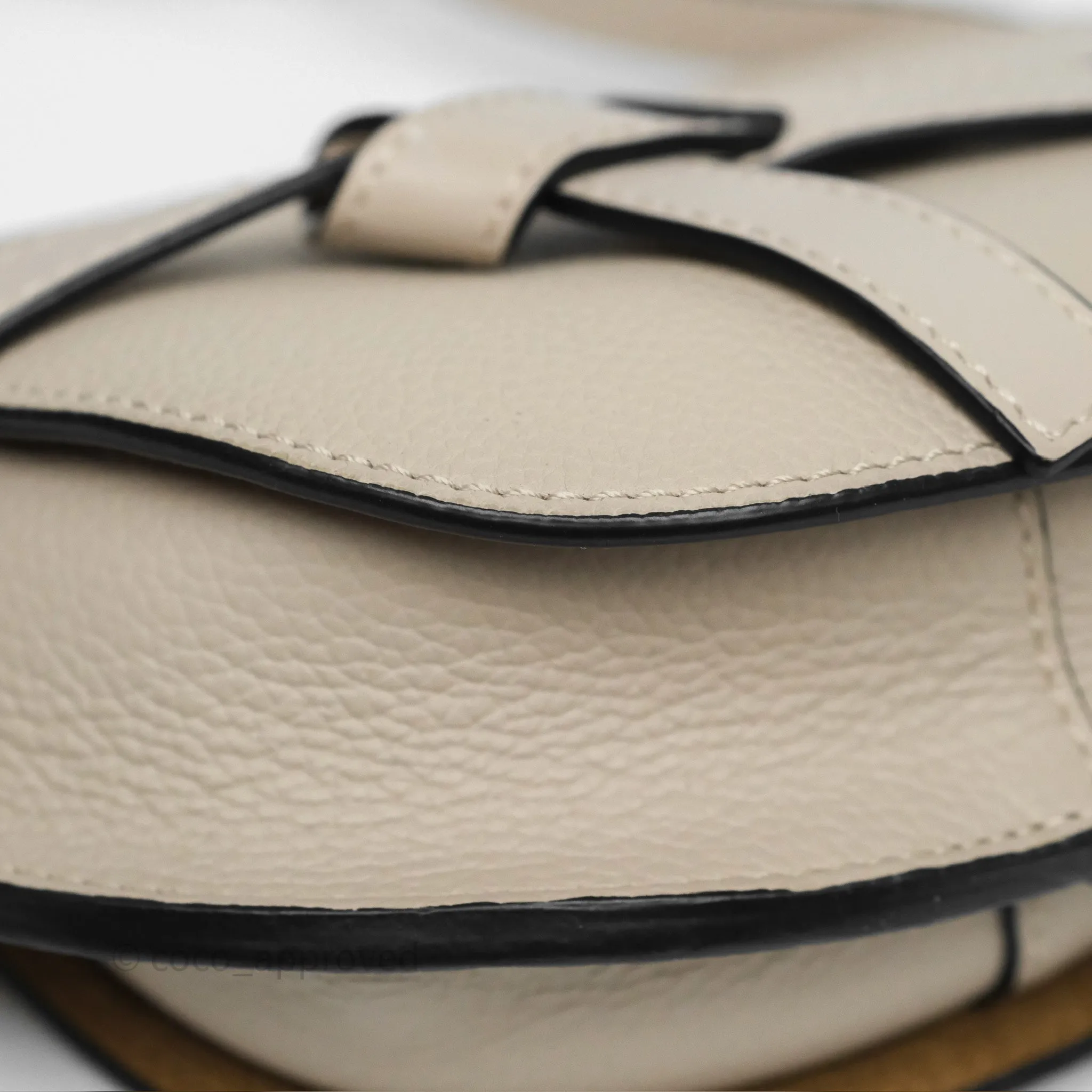 Loewe Mini Dual Gate Bag Sand Grain Calfskin