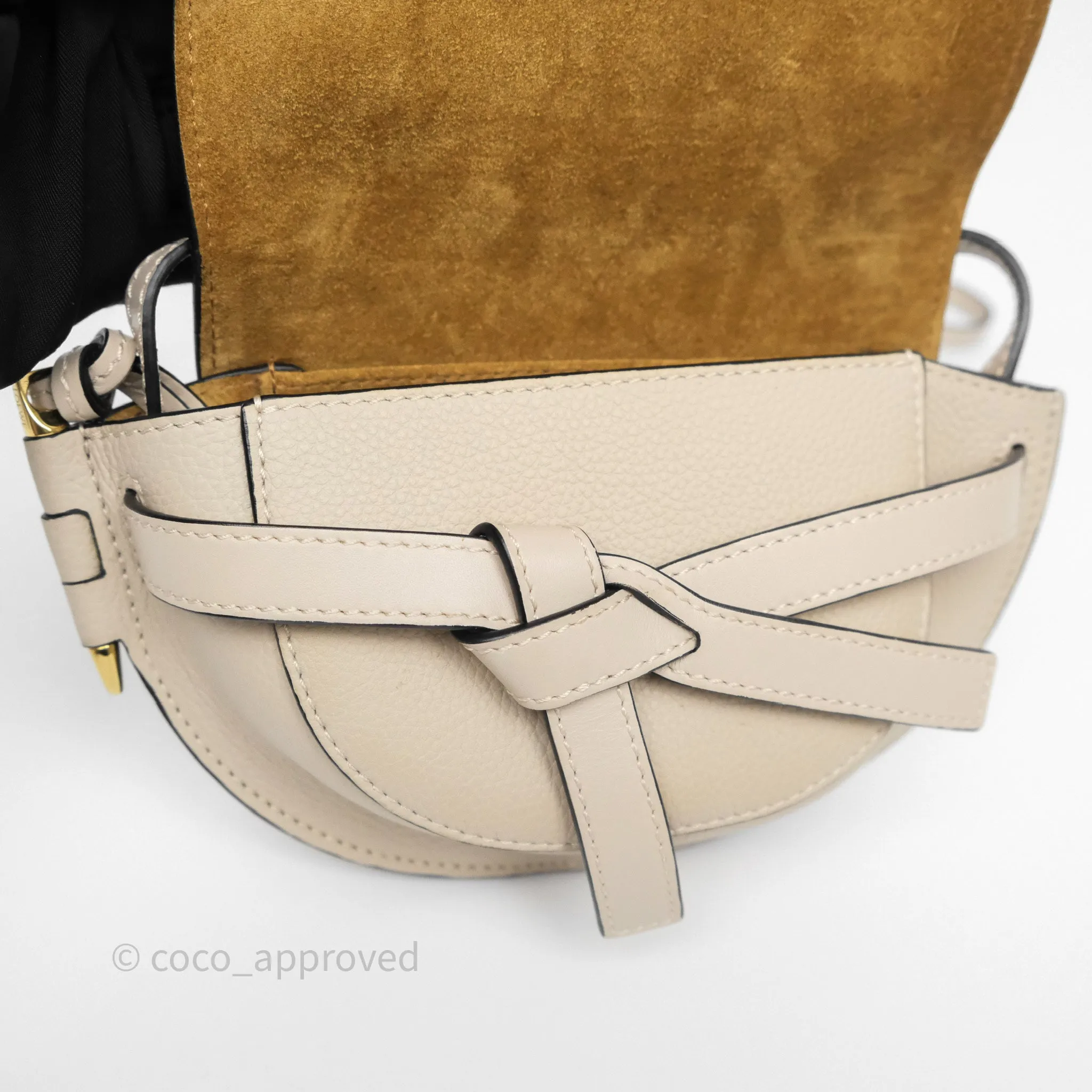 Loewe Mini Dual Gate Bag Sand Grain Calfskin