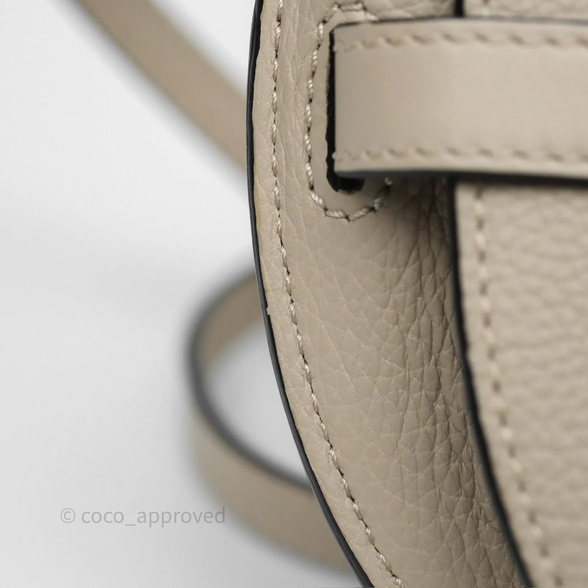 Loewe Mini Dual Gate Bag Sand Grain Calfskin