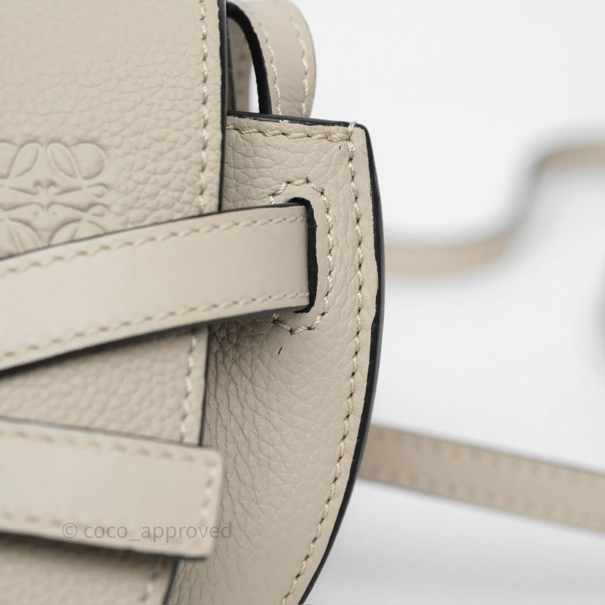 Loewe Mini Dual Gate Bag Sand Grain Calfskin