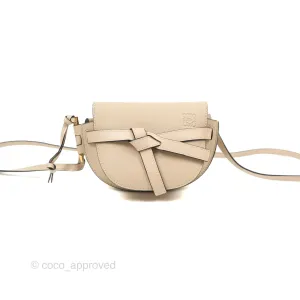 Loewe Mini Dual Gate Bag Sand Pebbled Grain Calfskin