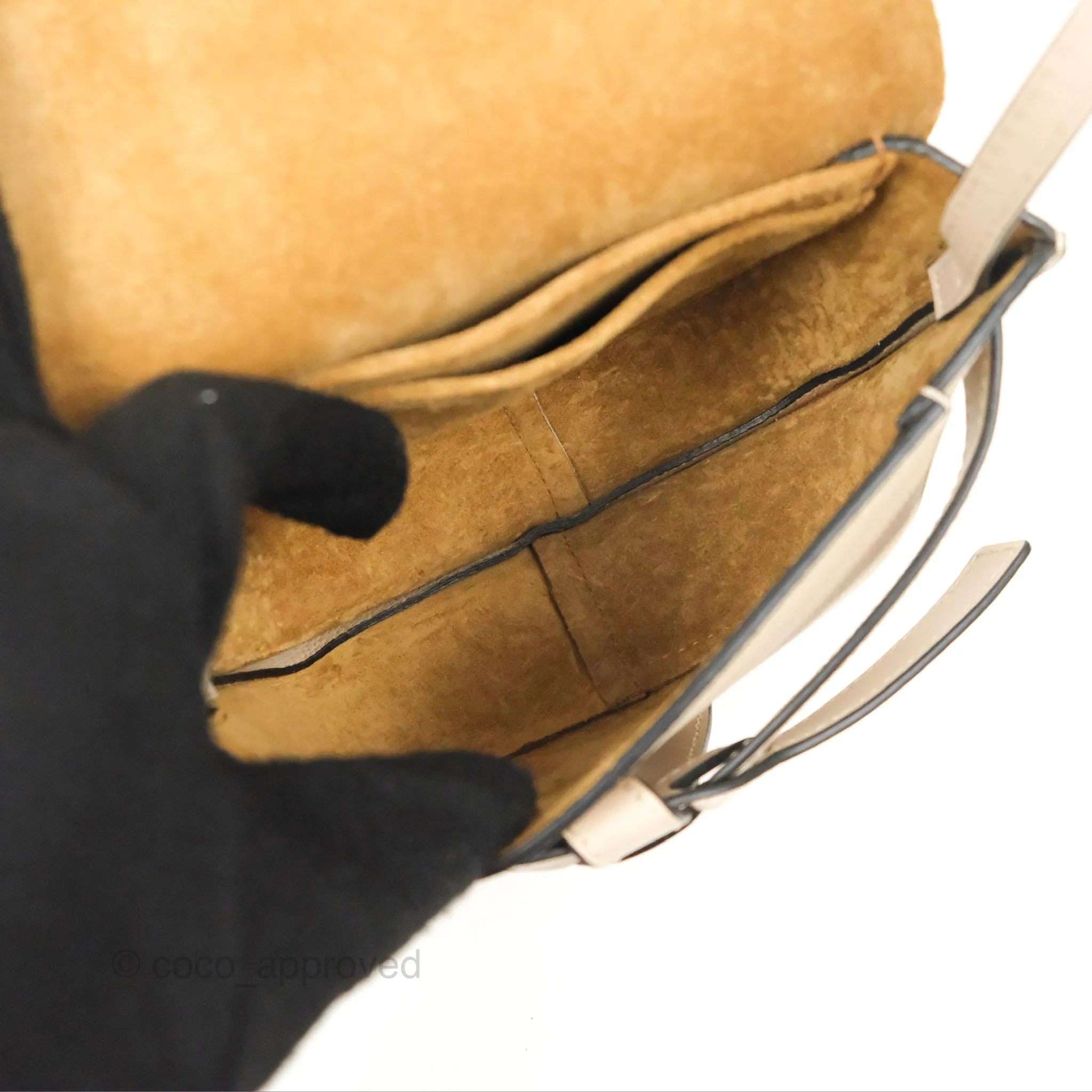 Loewe Mini Dual Gate Bag Sand Pebbled Grain Calfskin