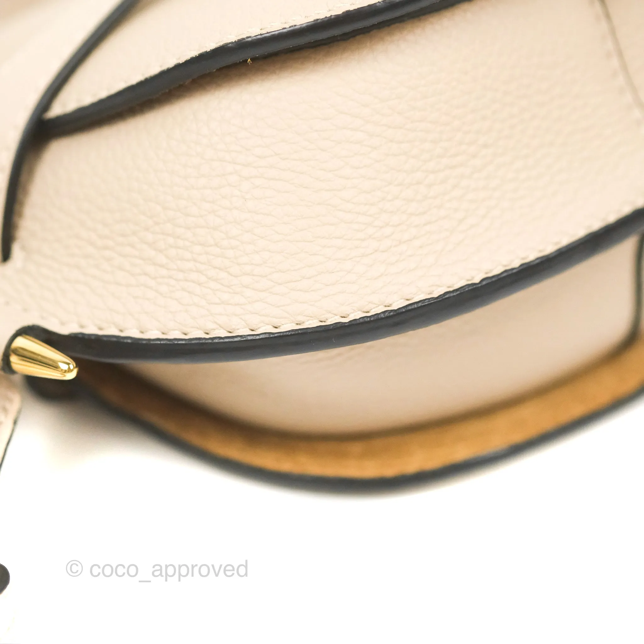 Loewe Mini Dual Gate Bag Sand Pebbled Grain Calfskin