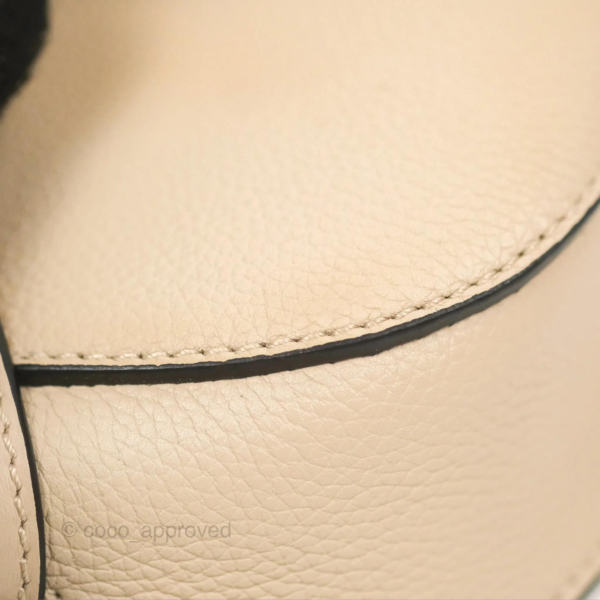 Loewe Mini Dual Gate Bag Sand Pebbled Grain Calfskin